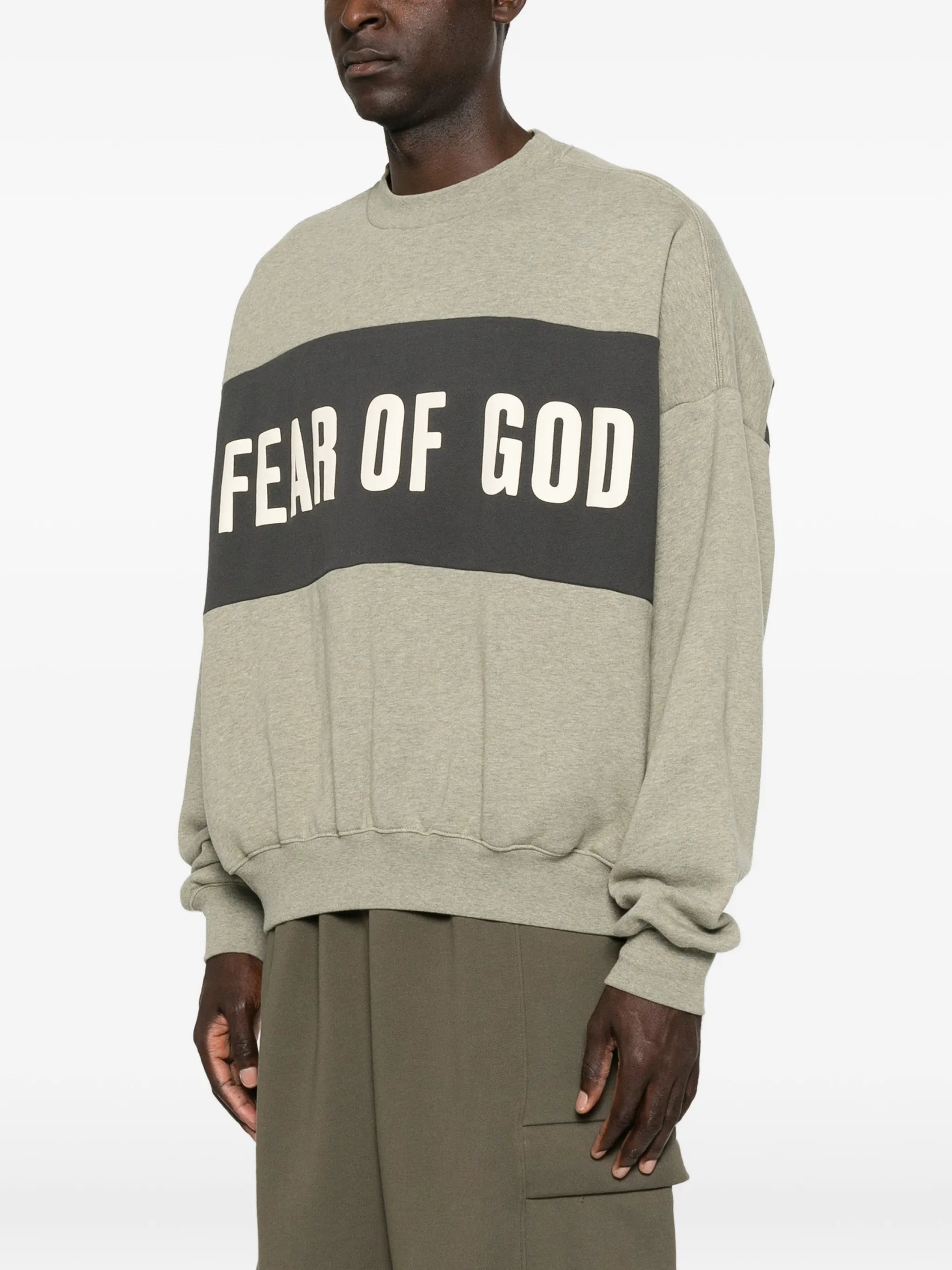 Fear of God Essentials Fear Of God Essentials Cropped Relaxed Panelled Sweatshirt, view 2
