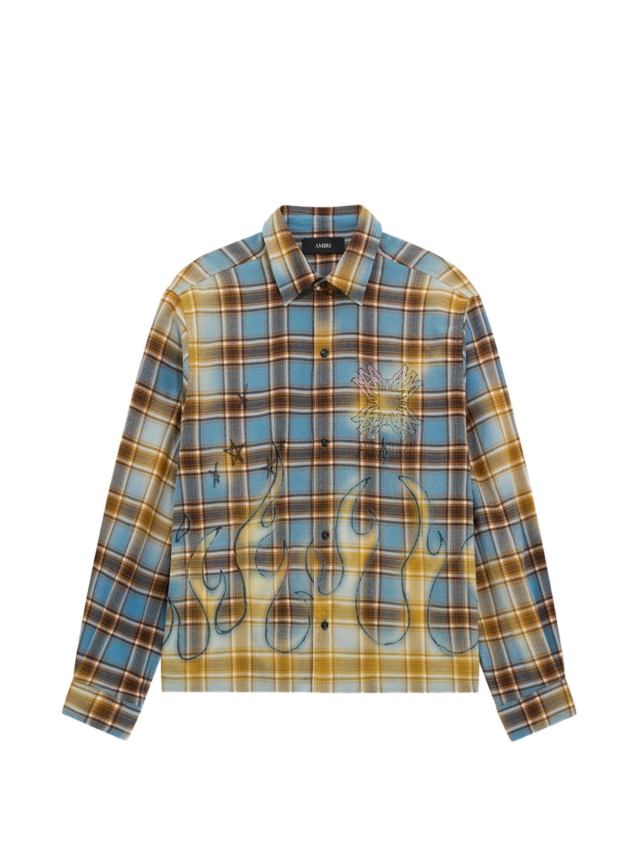 Amiri Amiri MA Quad Bleached Flannel Shirt