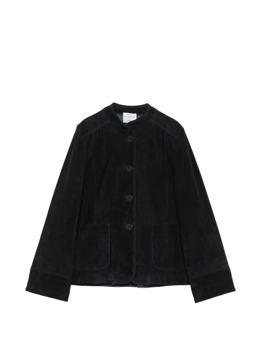 Forte_Forte Forte Forte Suede Mandarin-collar Jacket