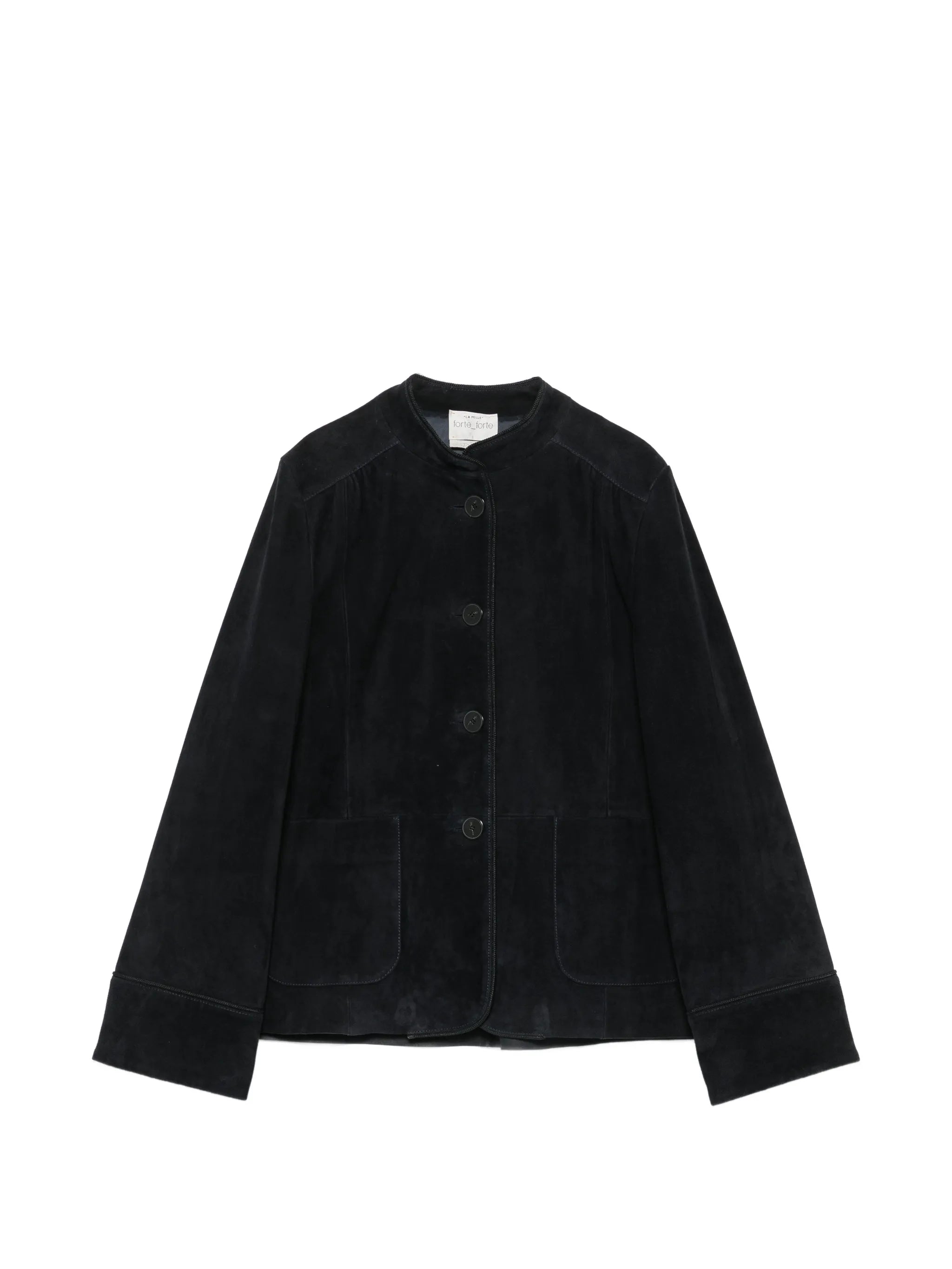 Forte_Forte Forte Forte Suede Mandarin-collar Jacket