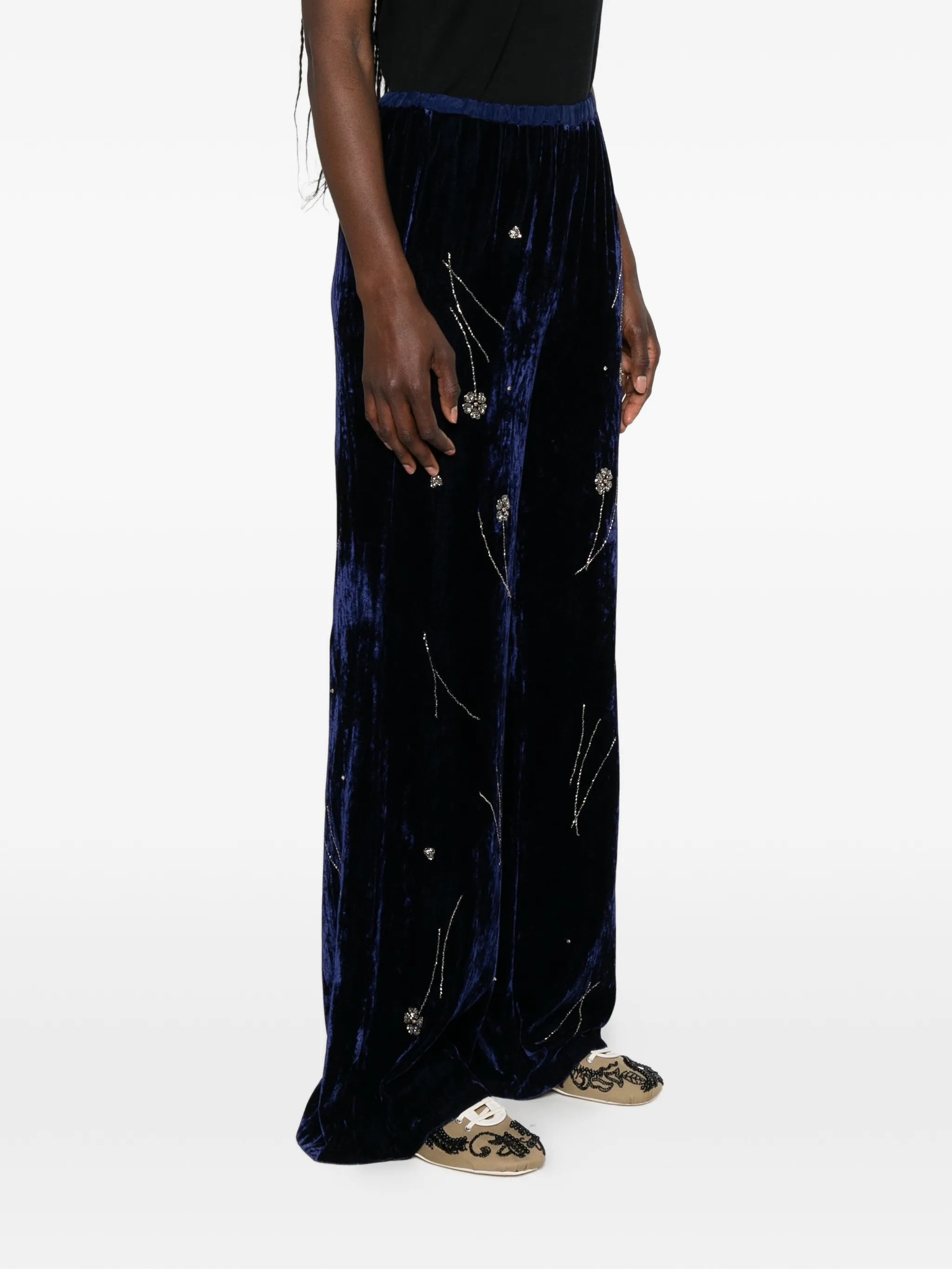 Forte_Forte Forte Forte Fleurs D'orient Floral-embroidered Trousers, view 2