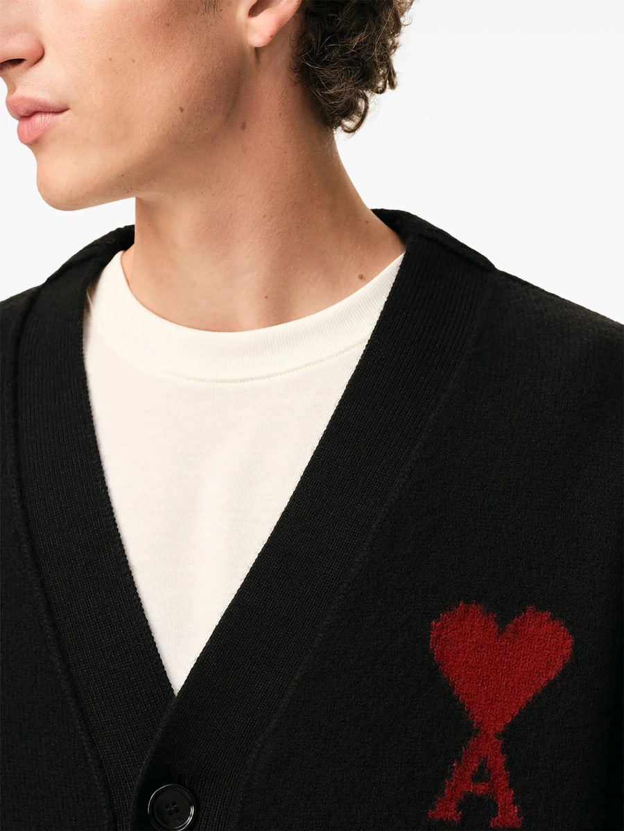 AMI Paris Ami Paris Ami De Coeur Cardigan, view 4