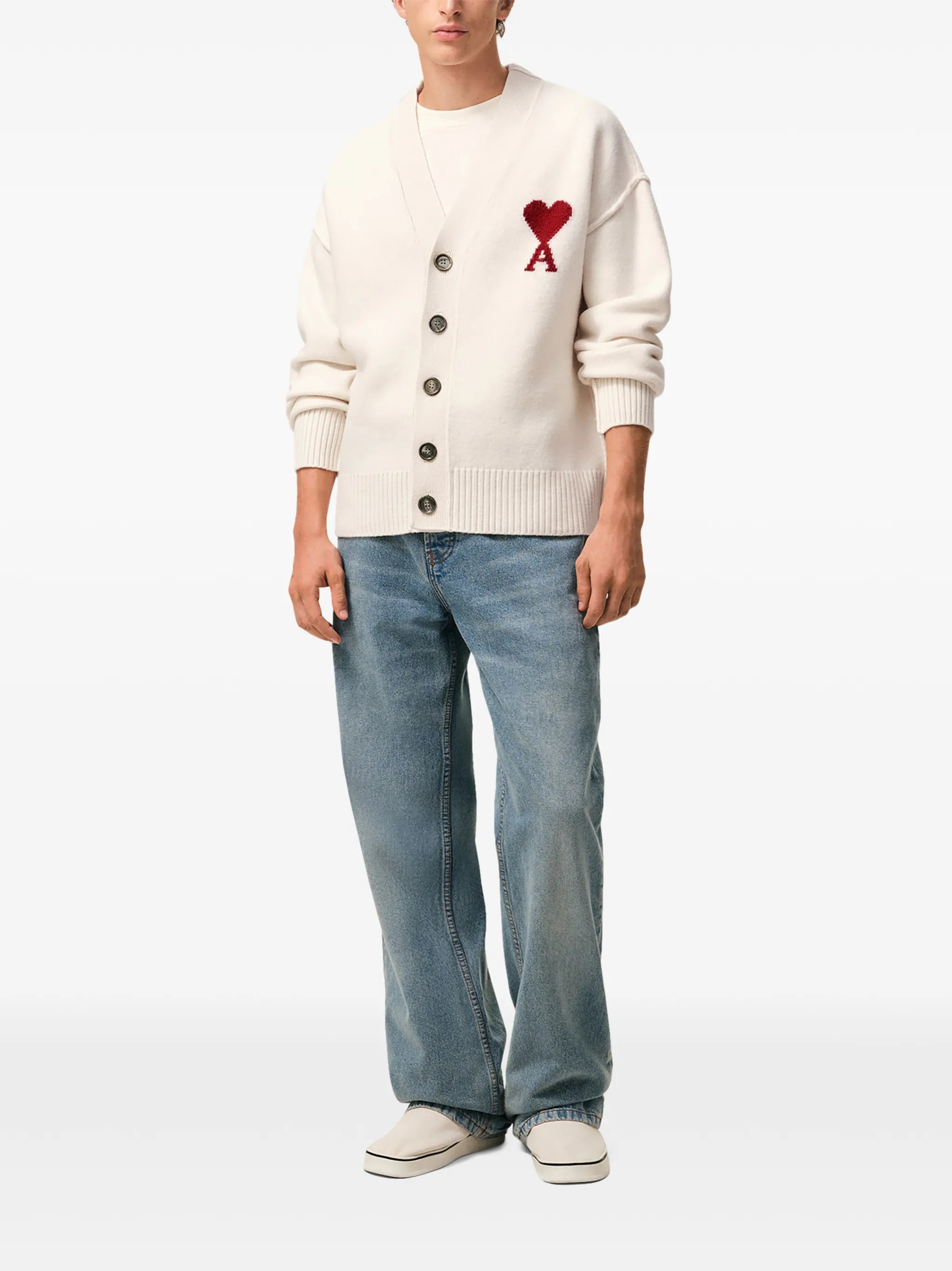 AMI Paris Ami Paris Ami De Coeur Cardigan