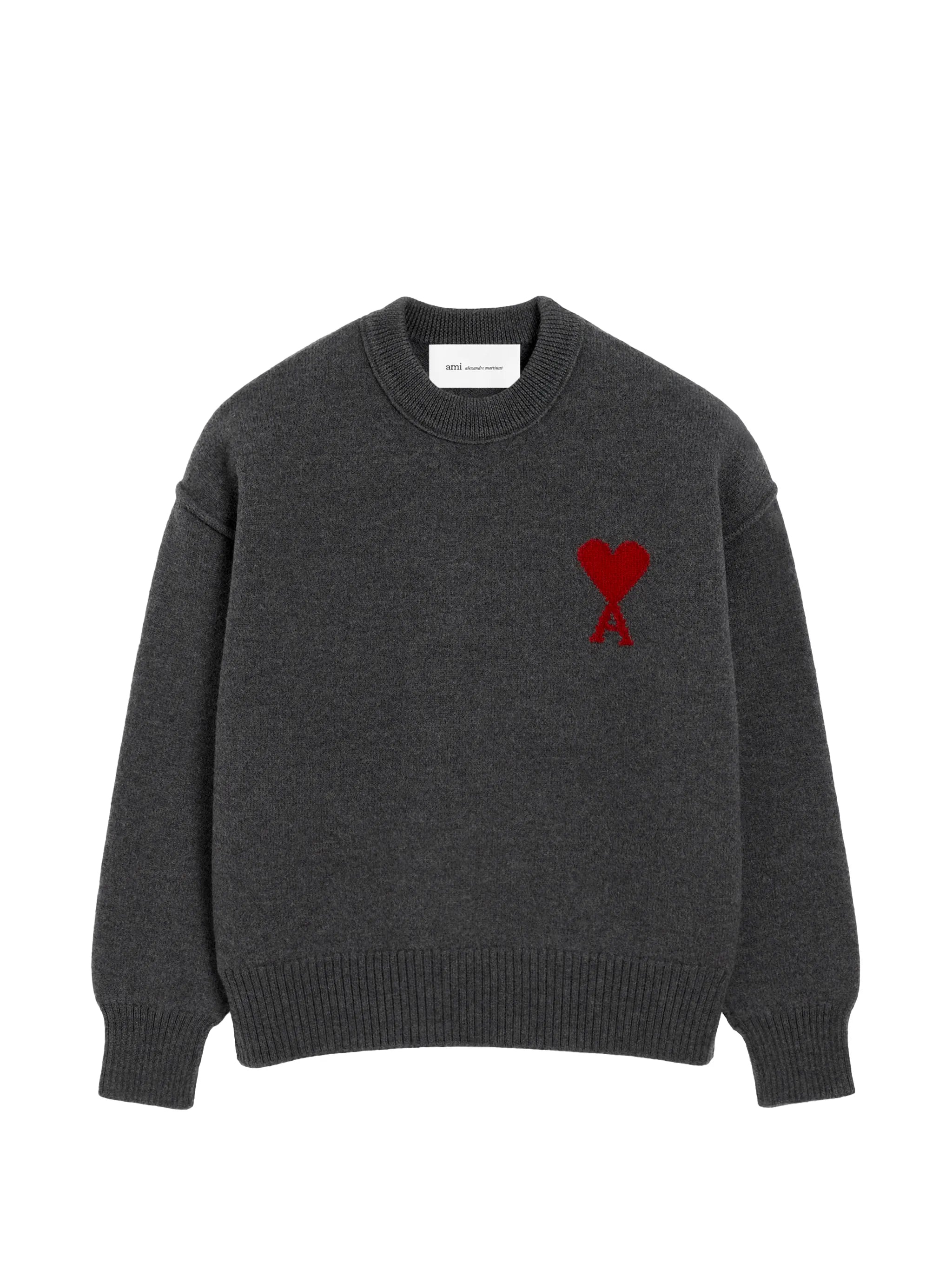 AMI Paris Ami Paris Ami De Coeur Crew-neck Wool Sweater