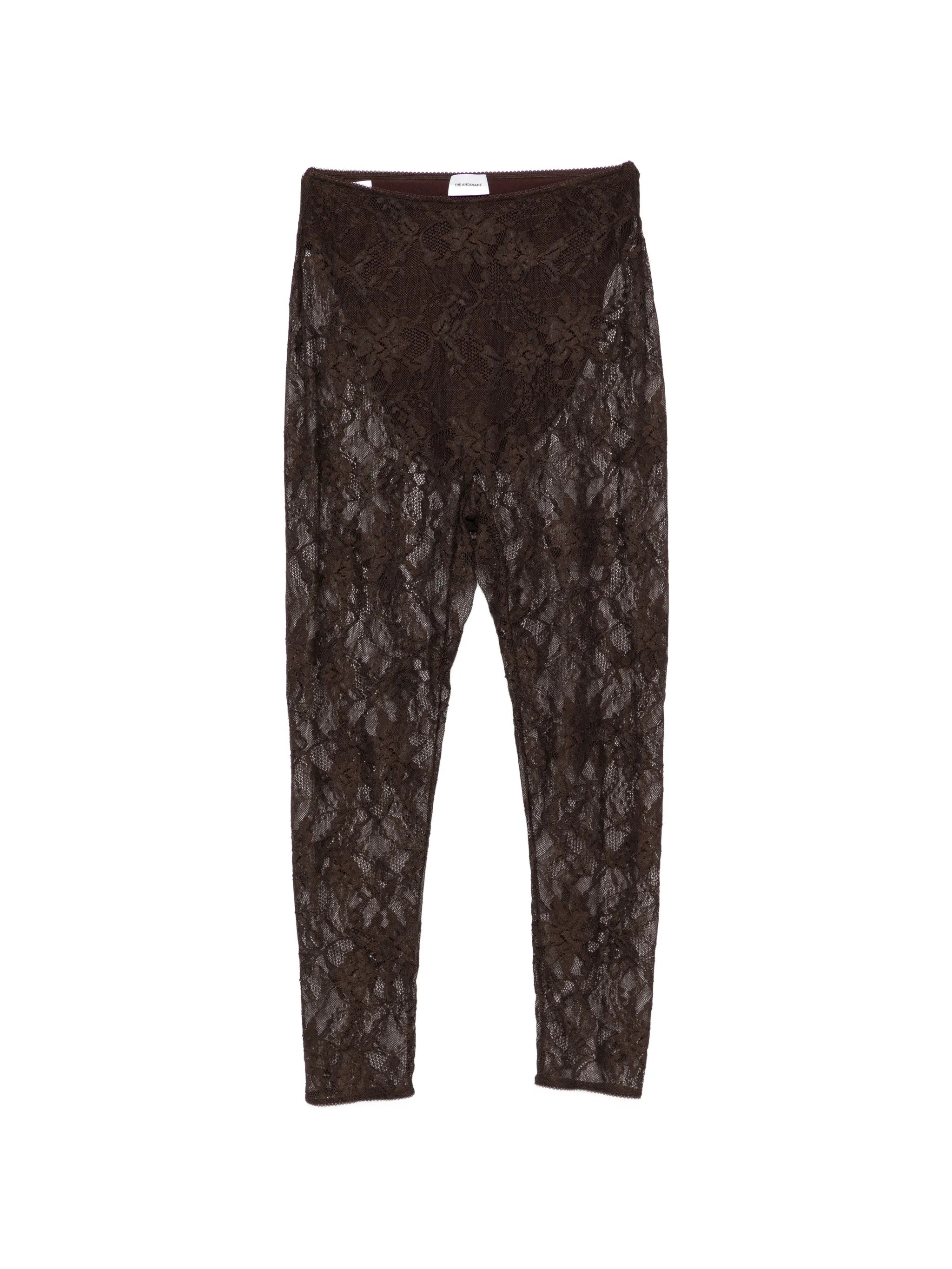 The Andamane The Andamane Loli Lace-pattern Cropped Leggings