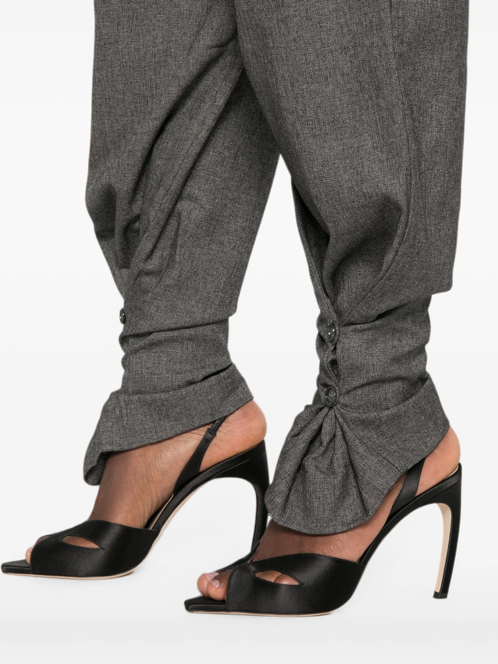 The Andamane The Andamane Buttoned-cuff Elasticated-waist Trousers, view 2
