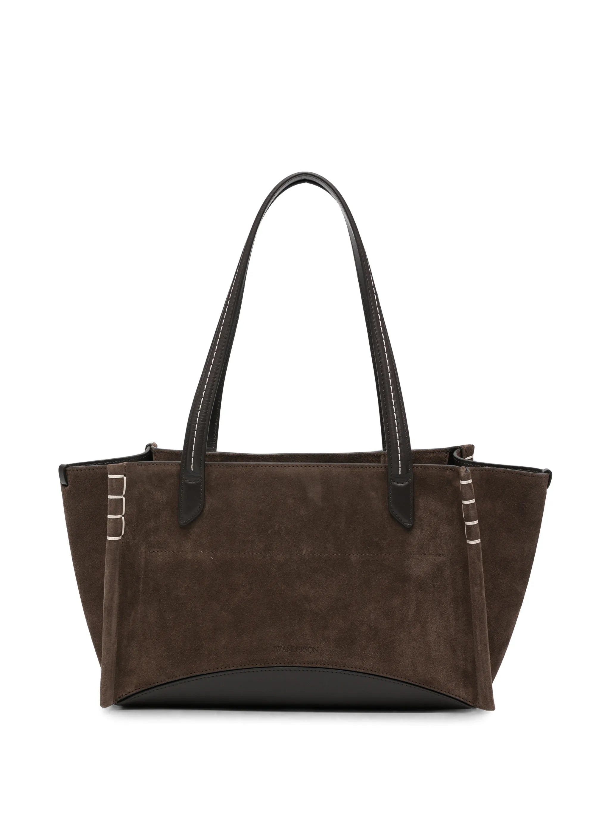 JW Anderson Jw Anderson Contrast-stitch Suede Tote Bag