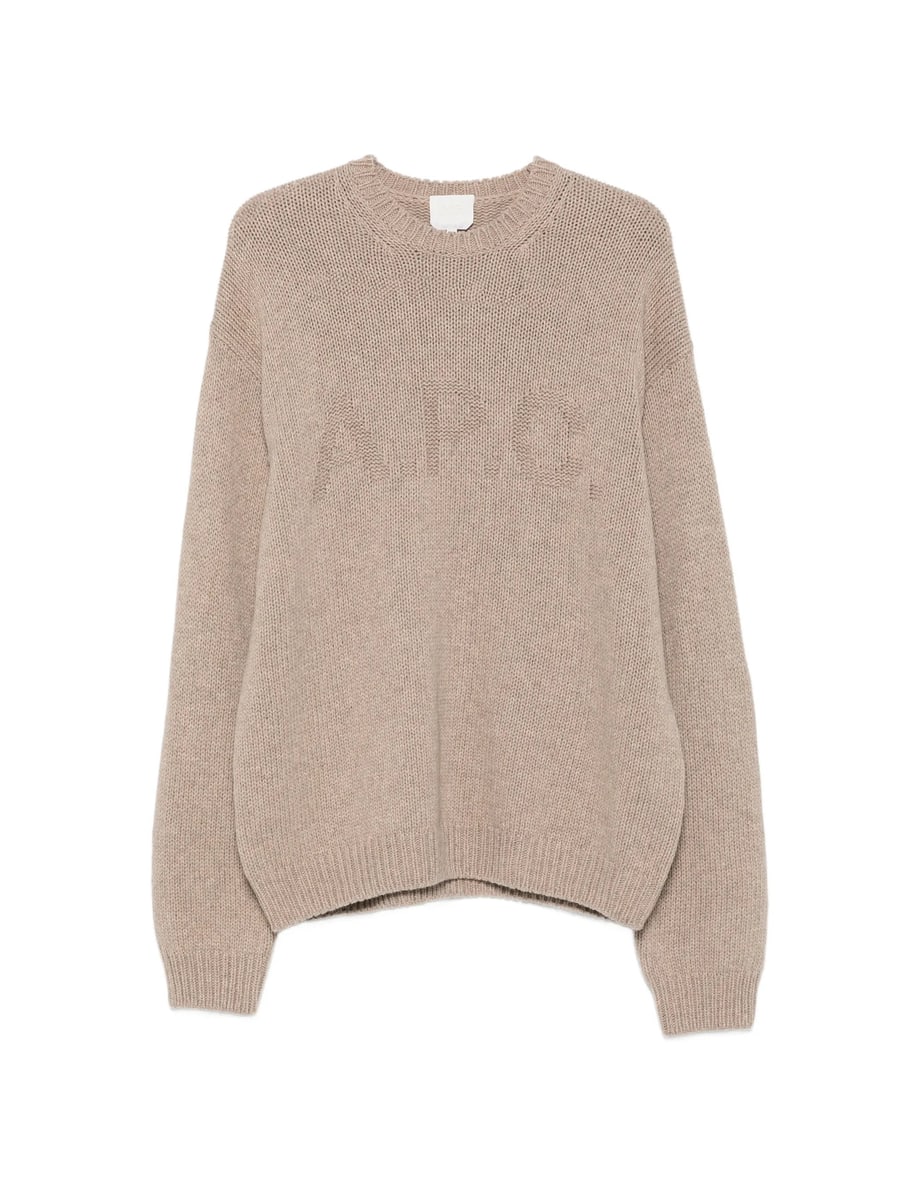 A.P.C. A.p.c. Logo-knit Crew-neck Sweater