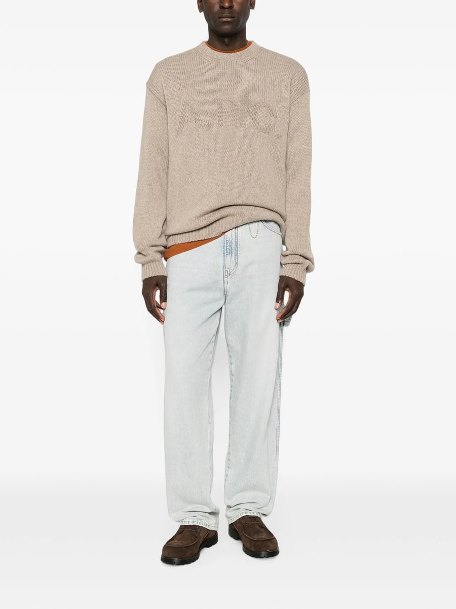 A.P.C. A.p.c. Logo-knit Crew-neck Sweater, view 5