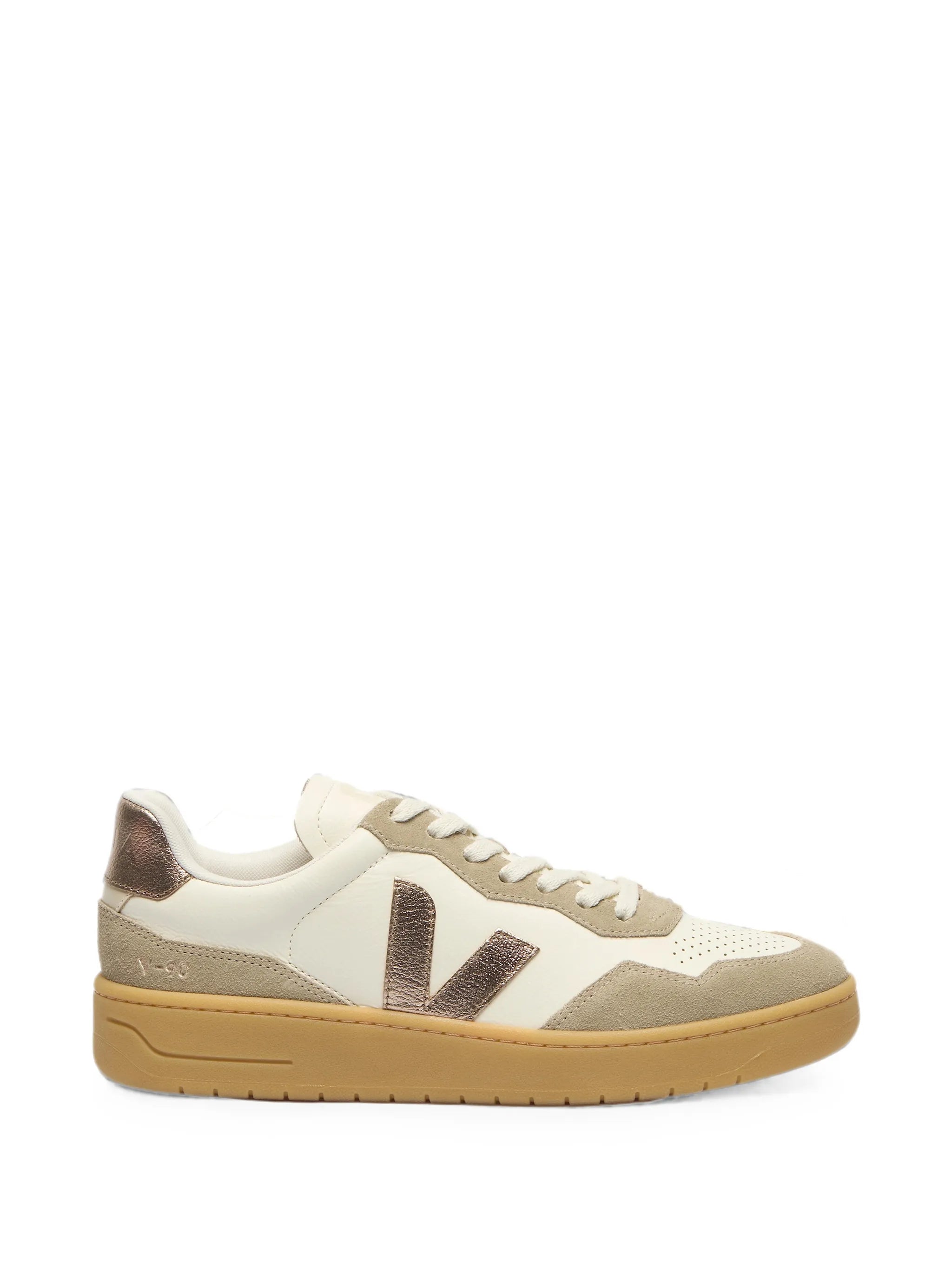 Veja Veja V-90 Leather Pure Bronze Natural Sneakers