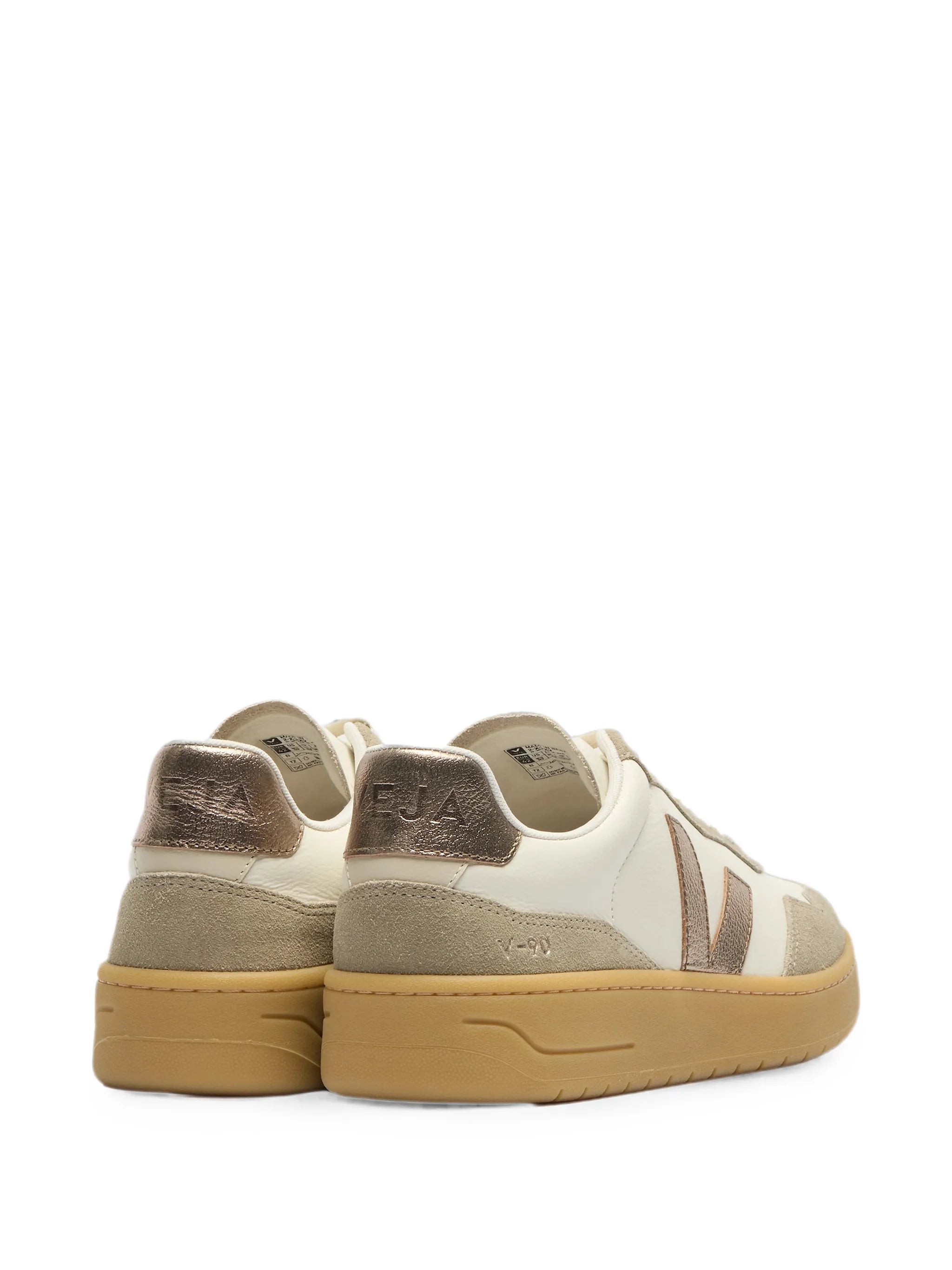 Veja Veja V-90 Leather Pure Bronze Natural Sneakers, view 2