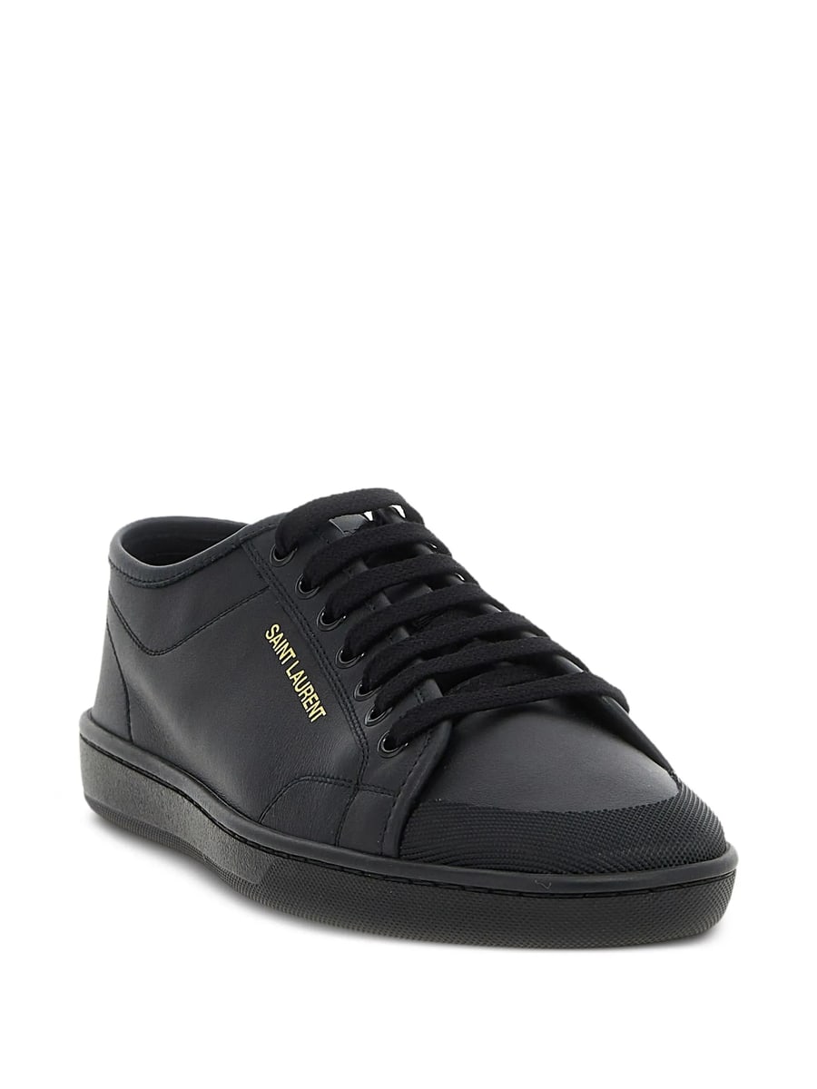 Saint Laurent Saint Laurent Leather Sneakers, view 4