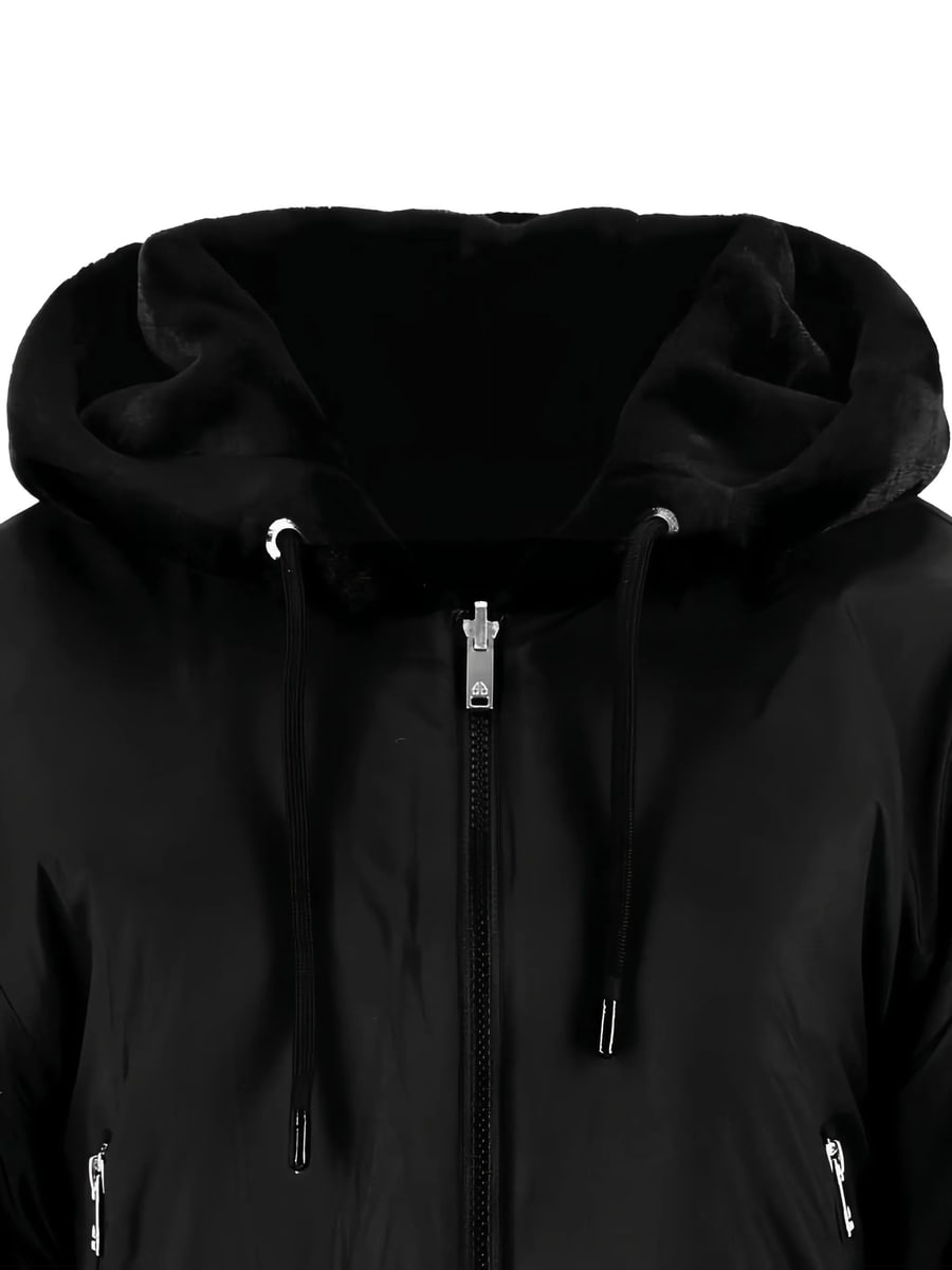 Moose Knuckles Moose Knuckles Hooded Zip-front Bomber Jacket, view 4
