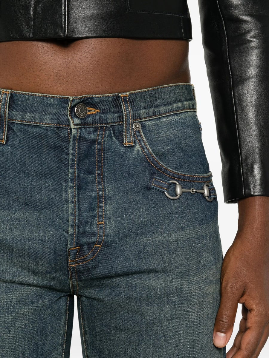 Gucci Gucci Horsebit Wide-leg Jeans, view 4