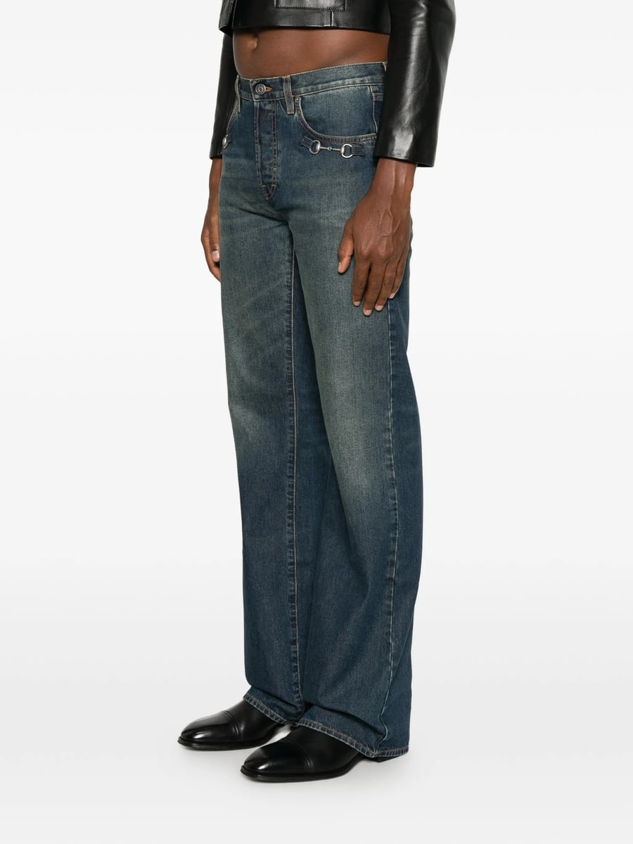Gucci Gucci Horsebit Wide-leg Jeans, view 5