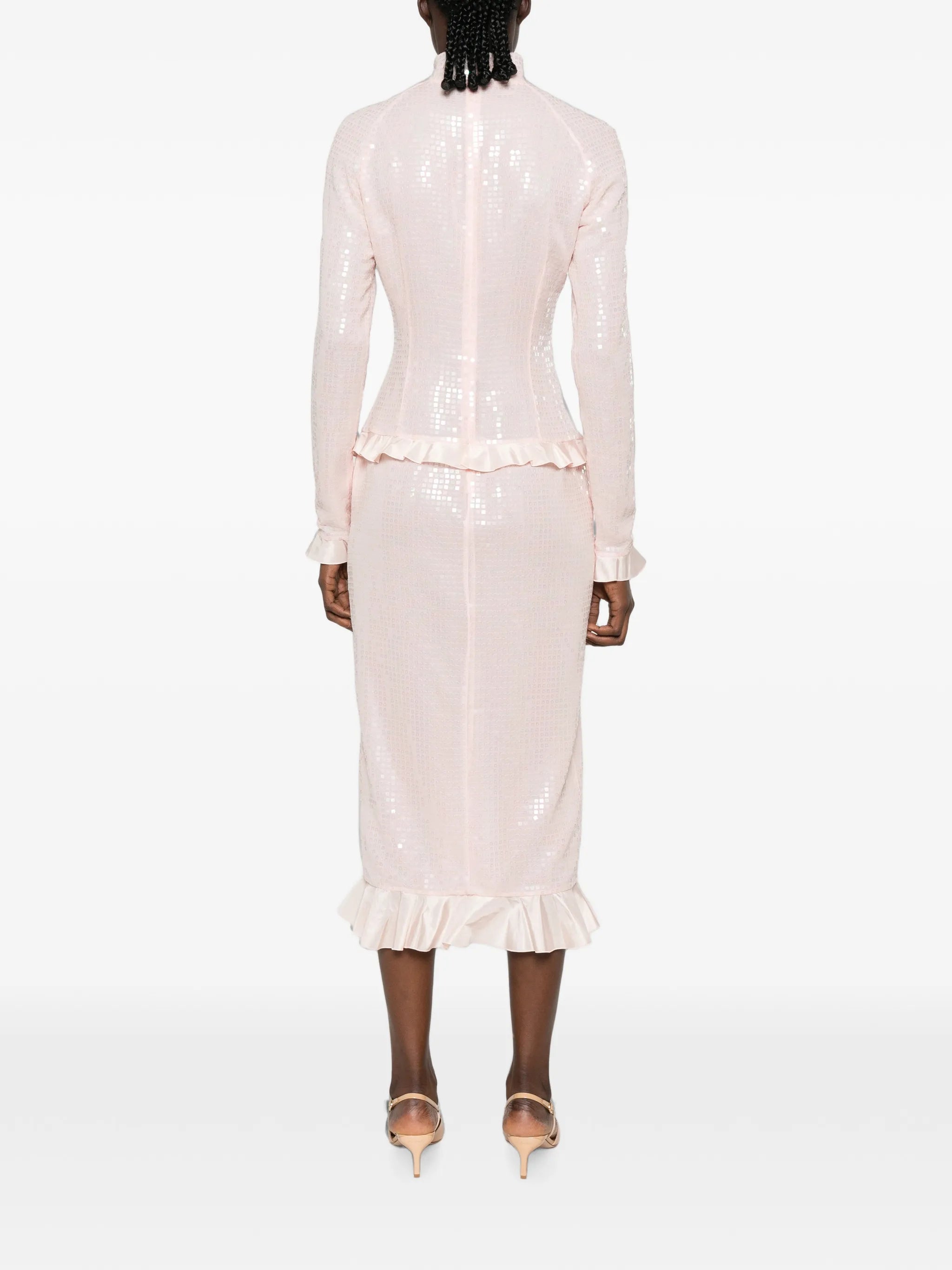 Alessandra Rich Alessandra Rich Sequin-embellished Bow-detail Midi Dress, view 2