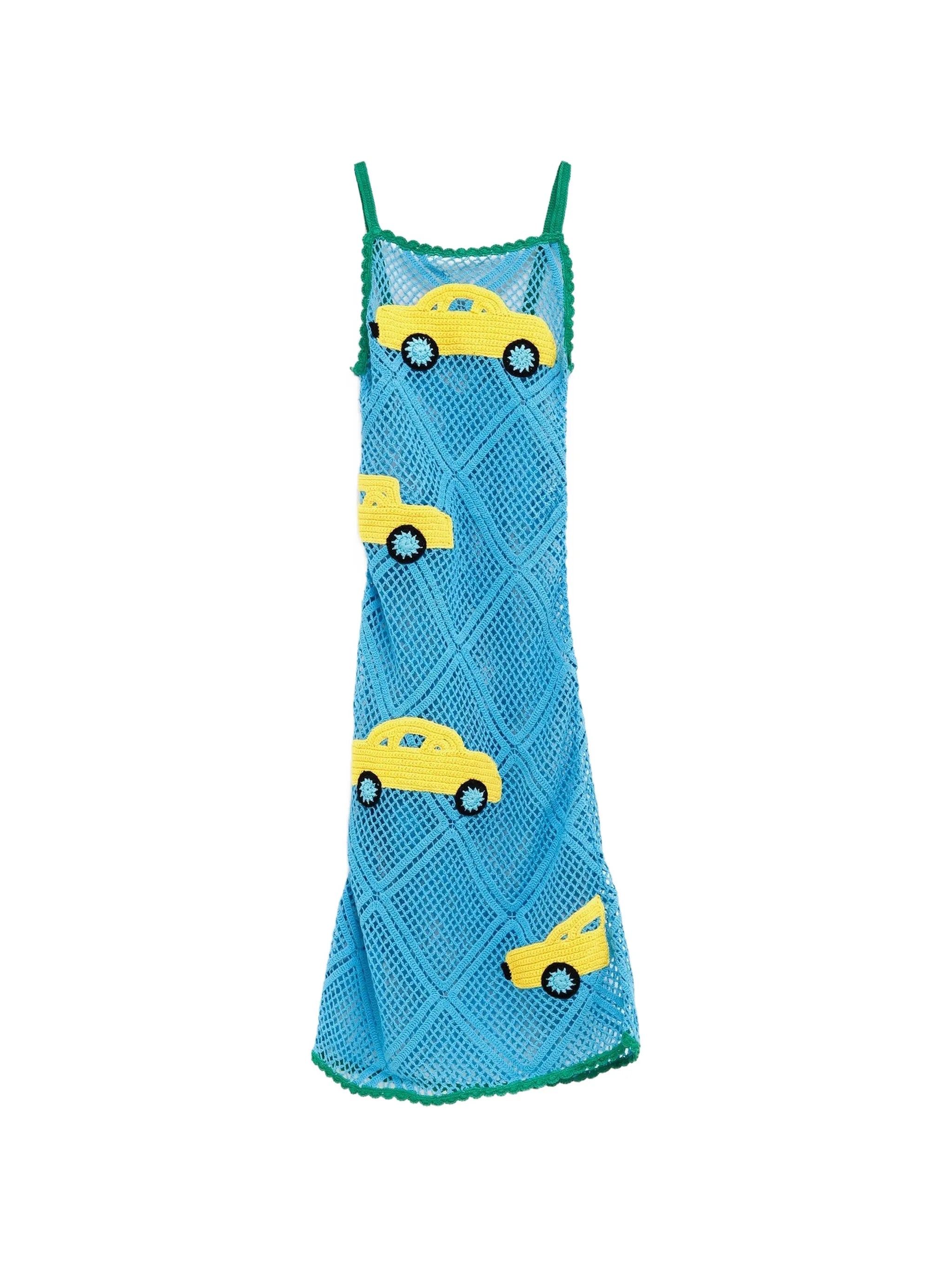 JW Anderson Jw Anderson Crochet Car-motif Midi Dress