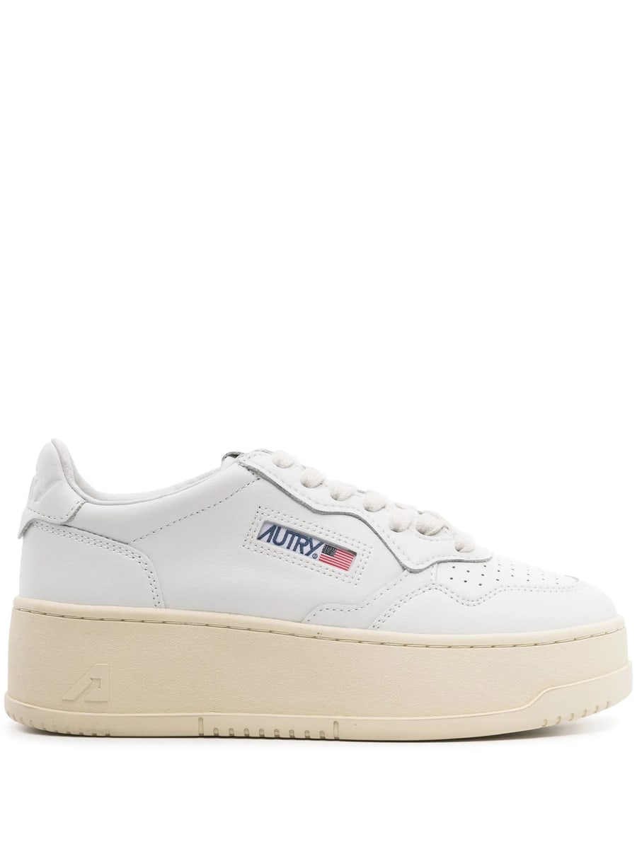 Autry Autry Medalist Platform Sneakers In White Leather