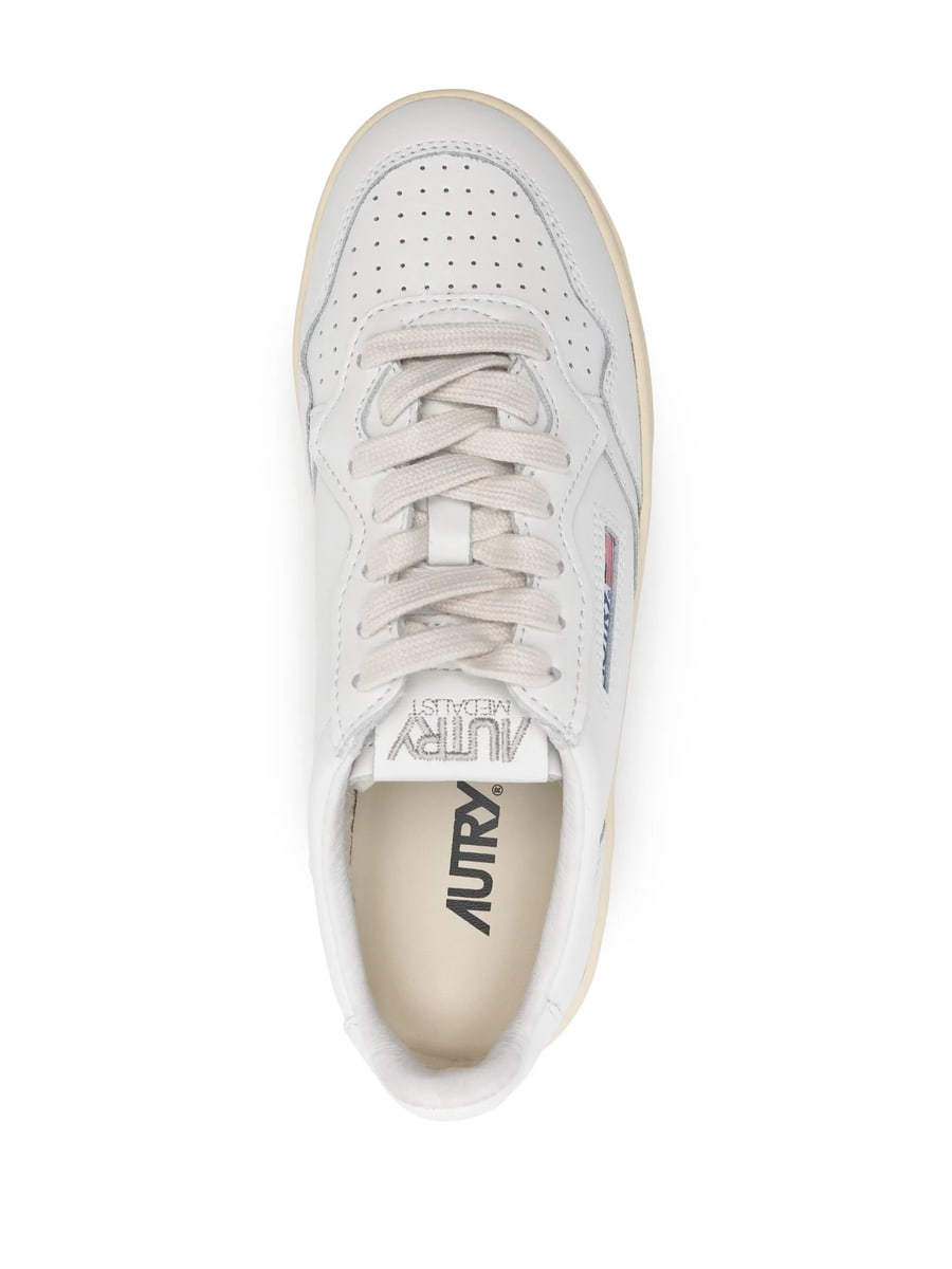 Autry Autry Medalist Platform Sneakers In White Leather, view 4