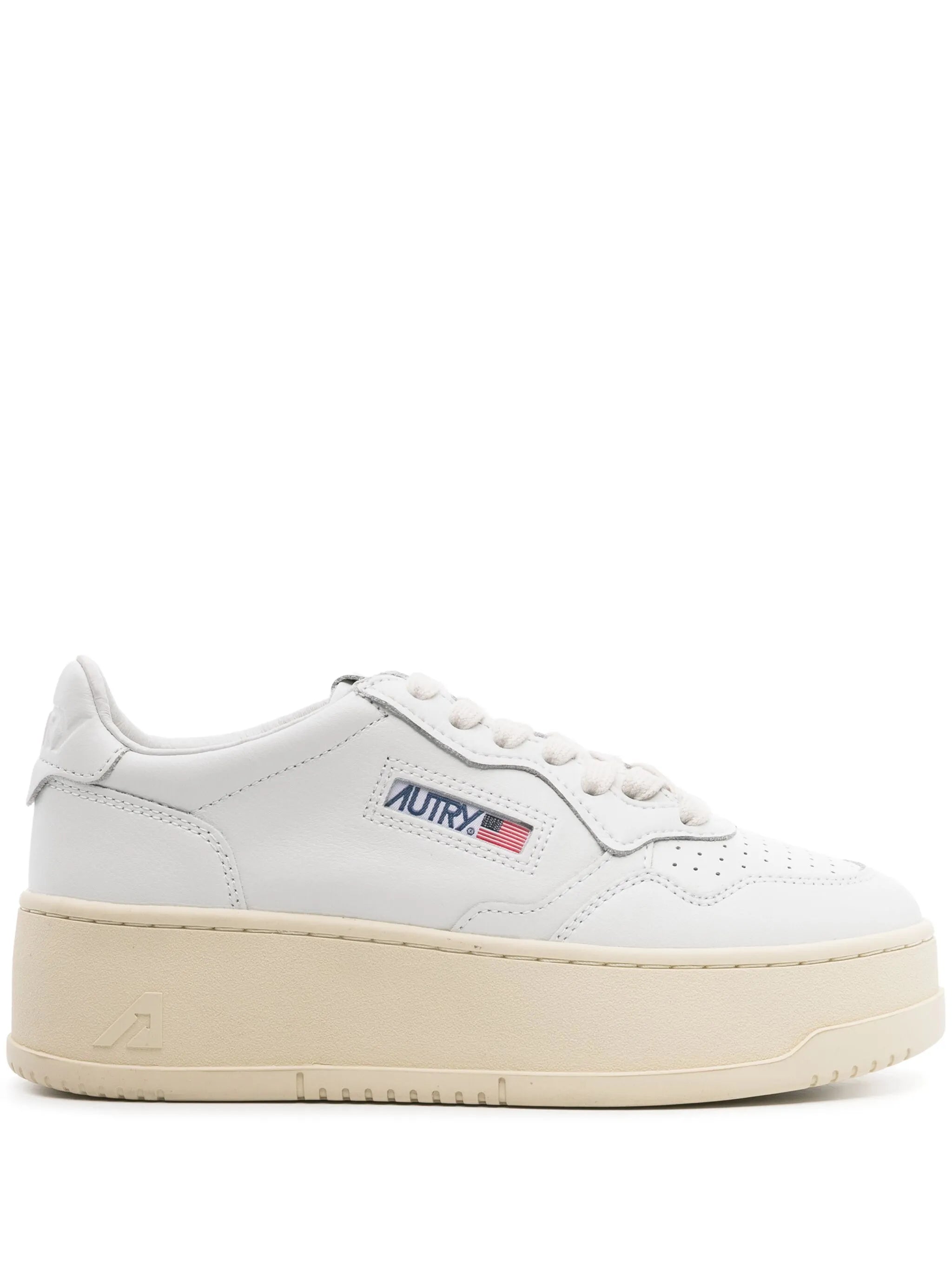 Autry Autry Medalist Platform Sneakers In White Leather