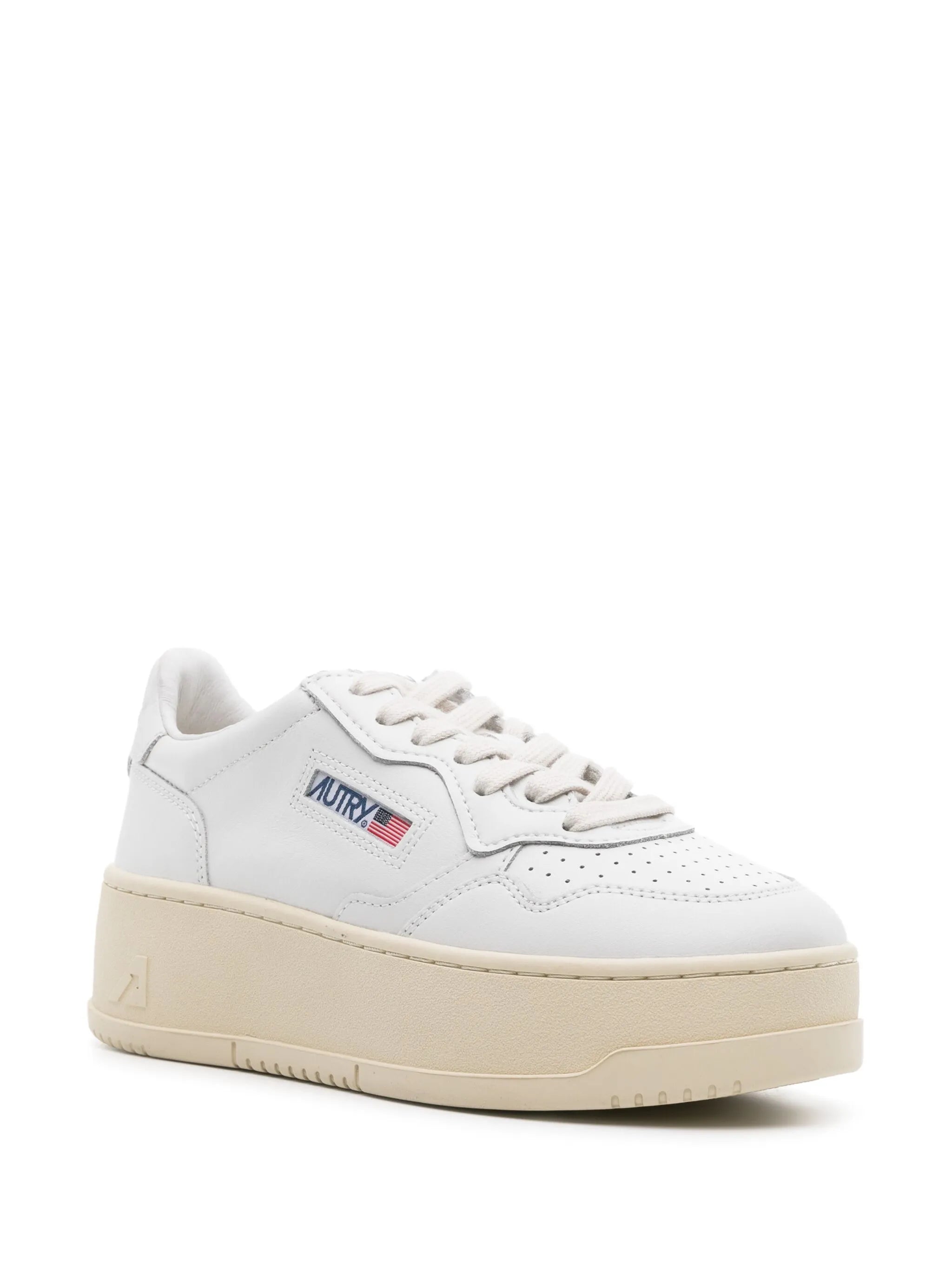 Autry Autry Medalist Platform Sneakers In White Leather, view 2