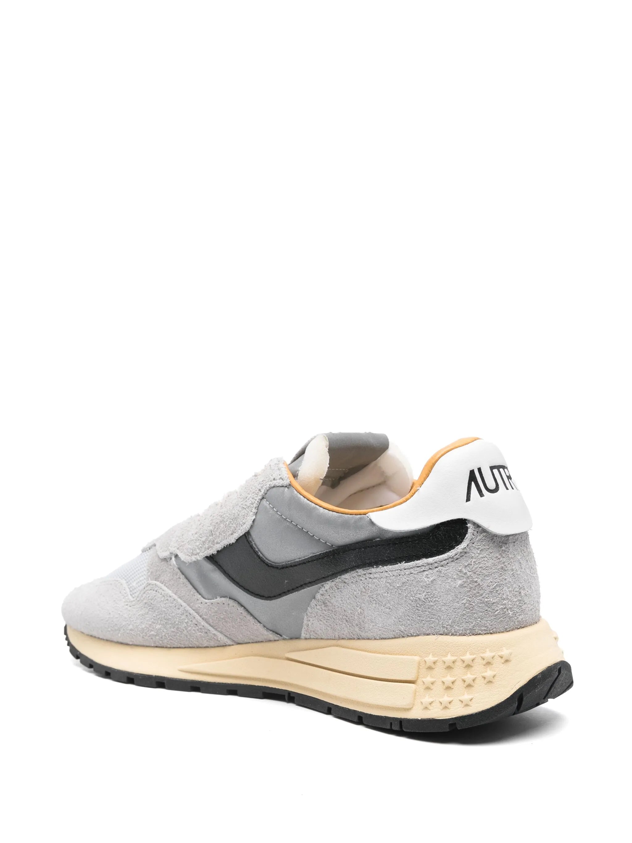 Autry Autry Reelwind Low "Sand Cracked Leather And Nylon" Sneakers, view 2