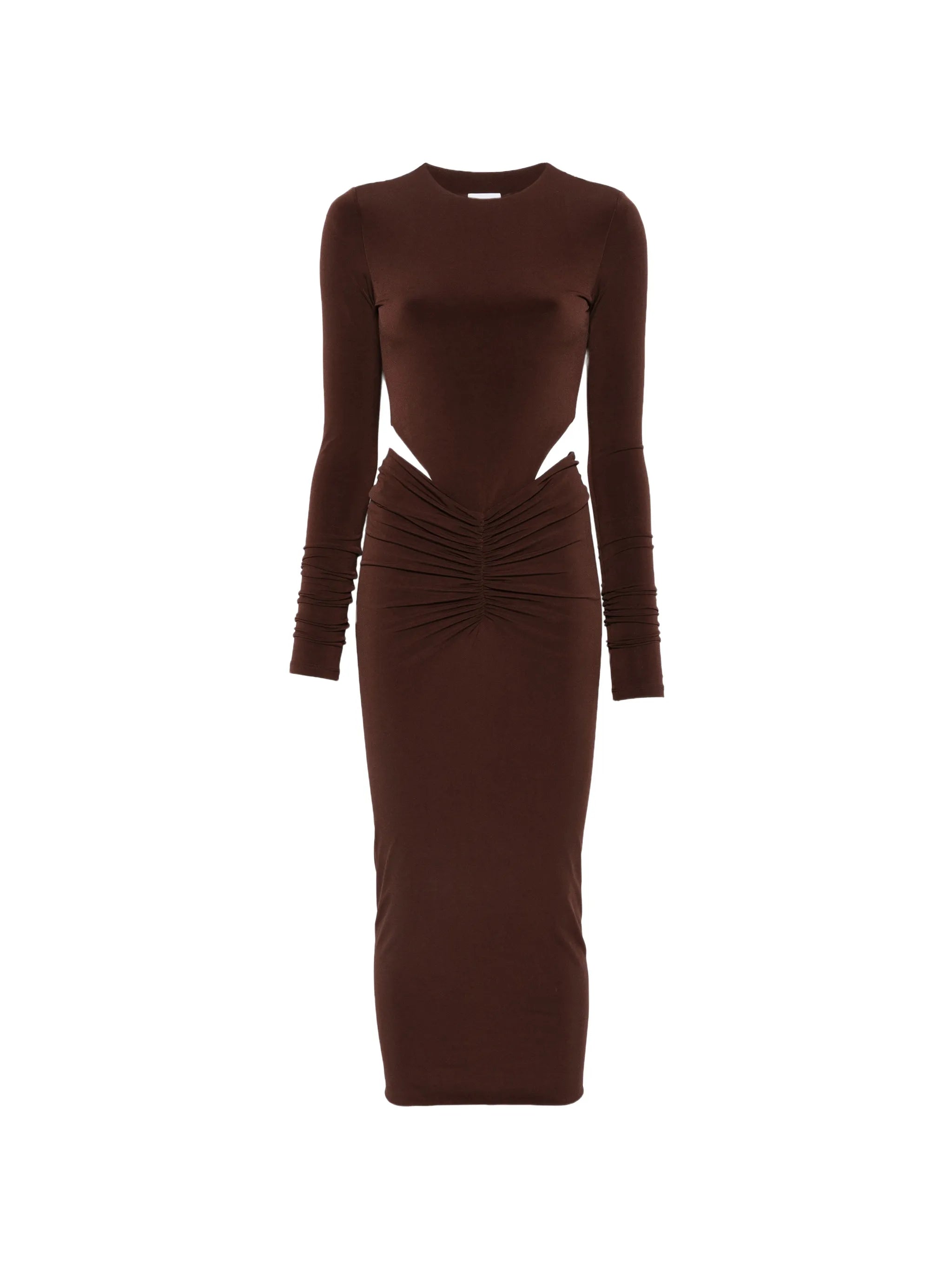 The Andamane The Andamane Heloise Cut-out Ruched Midi Dress