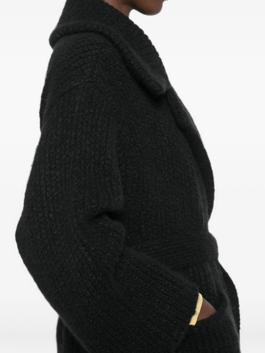 Alanui Alanui Ribbed-knit Belted Coat, view 2