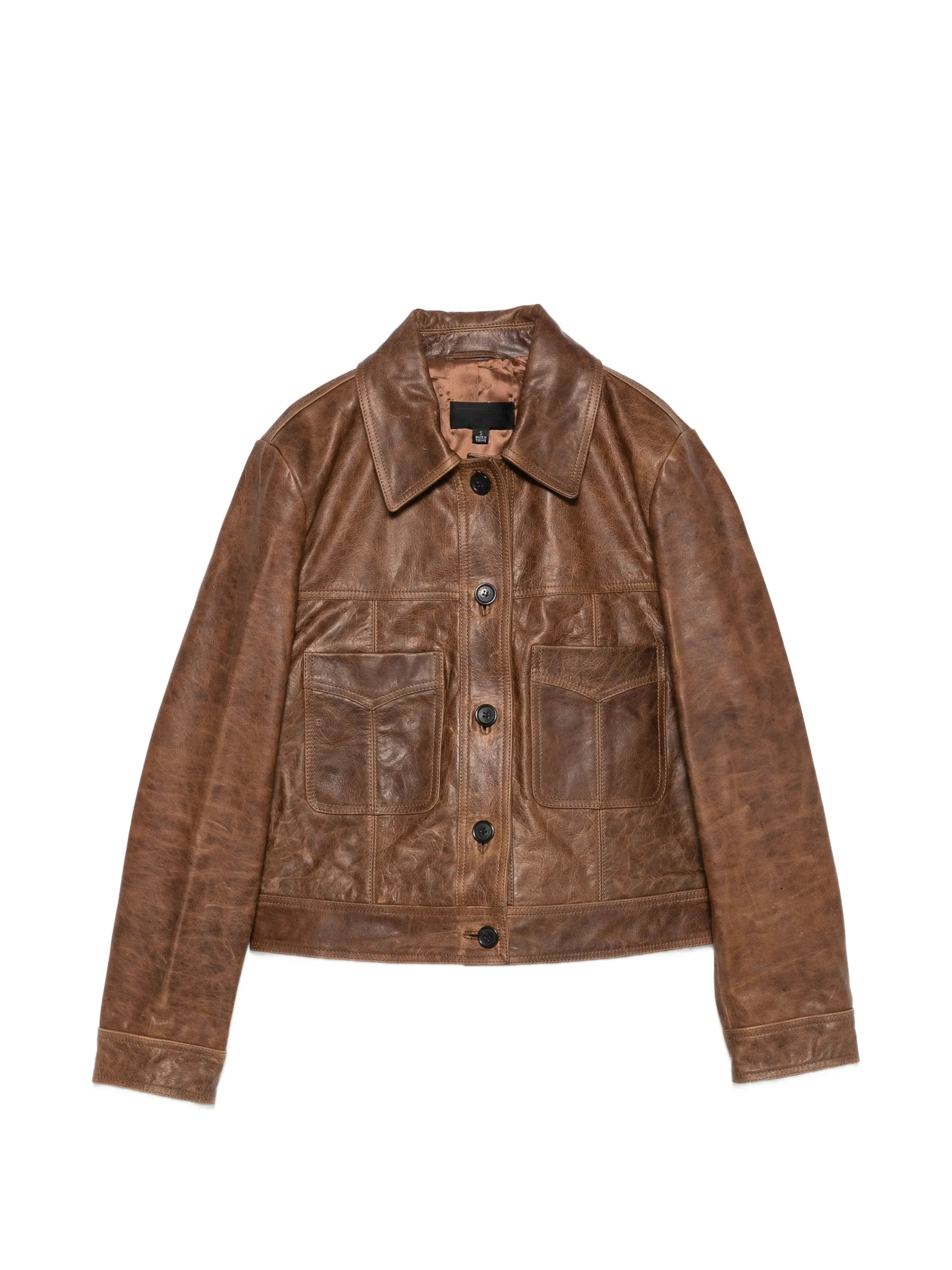 Nili Lotan Nili Lotan Susannah Leather Flap-pocket Jacket