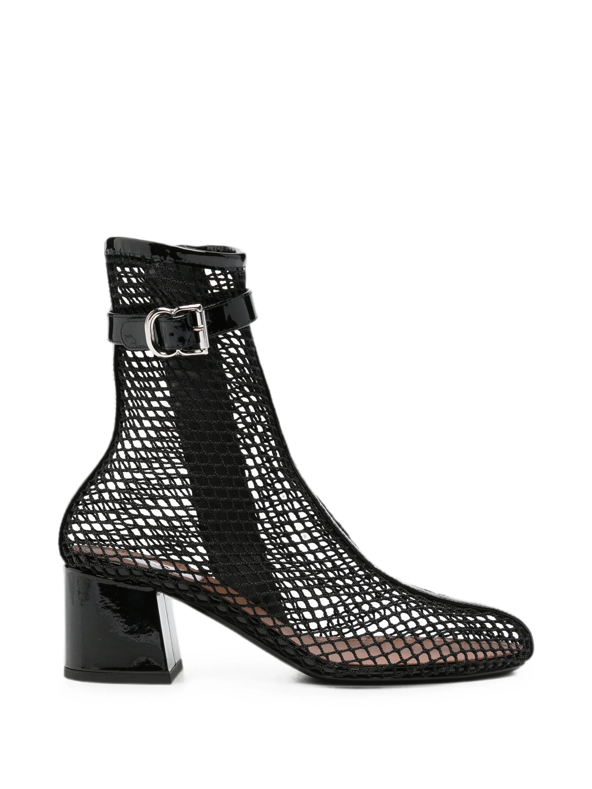 Alaïa Alaïa Mesh Buckle-strap Ankle Boots