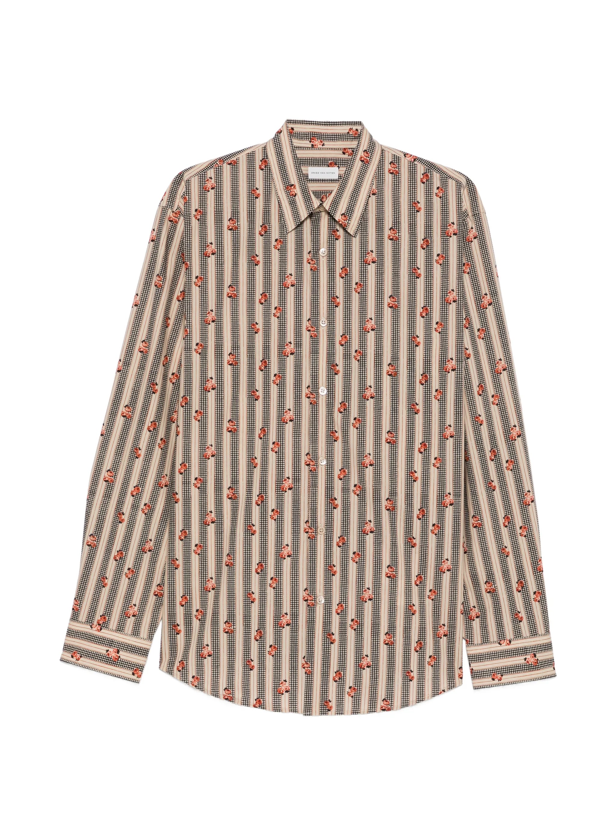 Dries Van Noten Dries Van Noten Floral-stripe Print Shirt