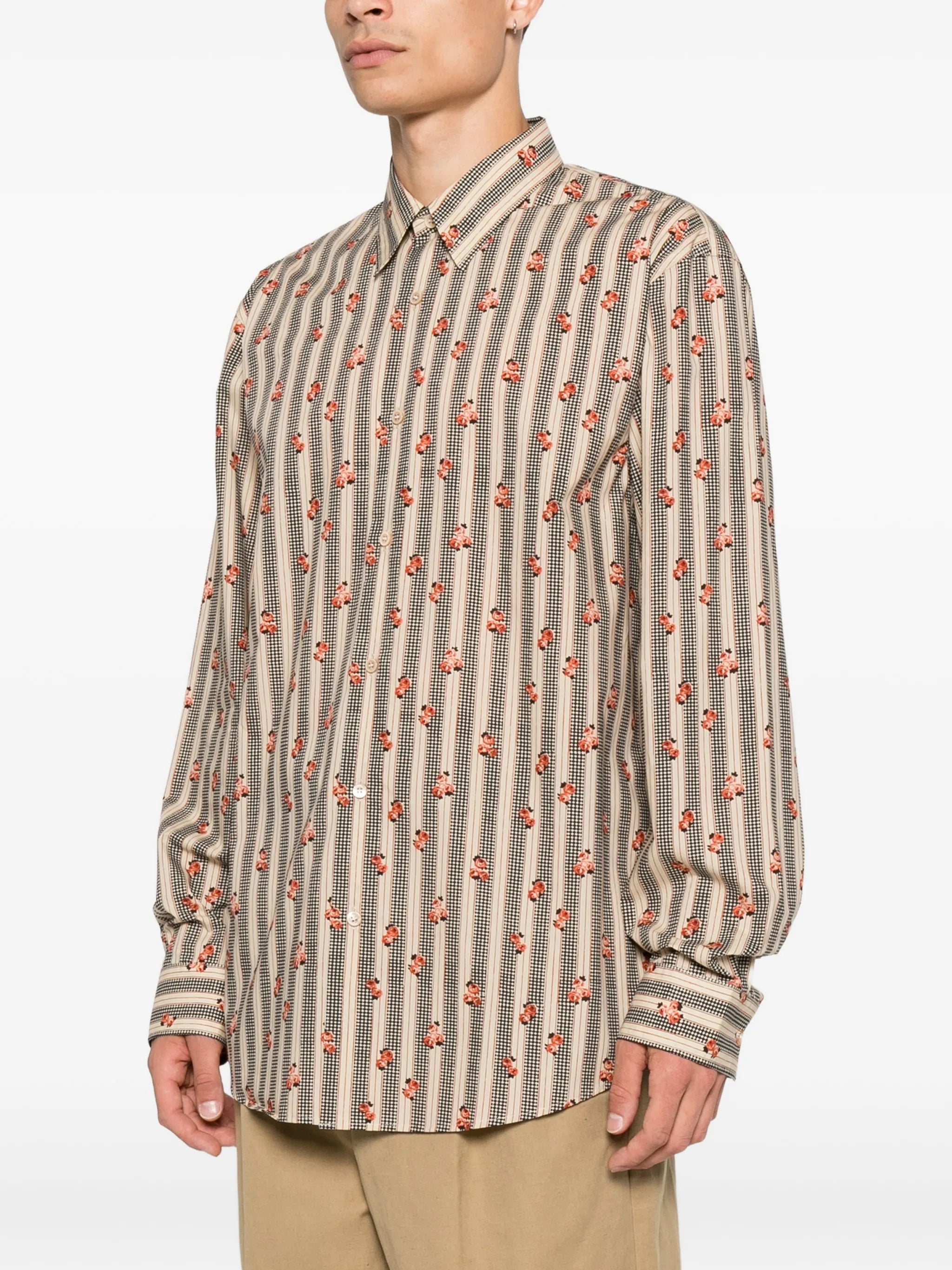 Dries Van Noten Dries Van Noten Floral-stripe Print Shirt, view 2
