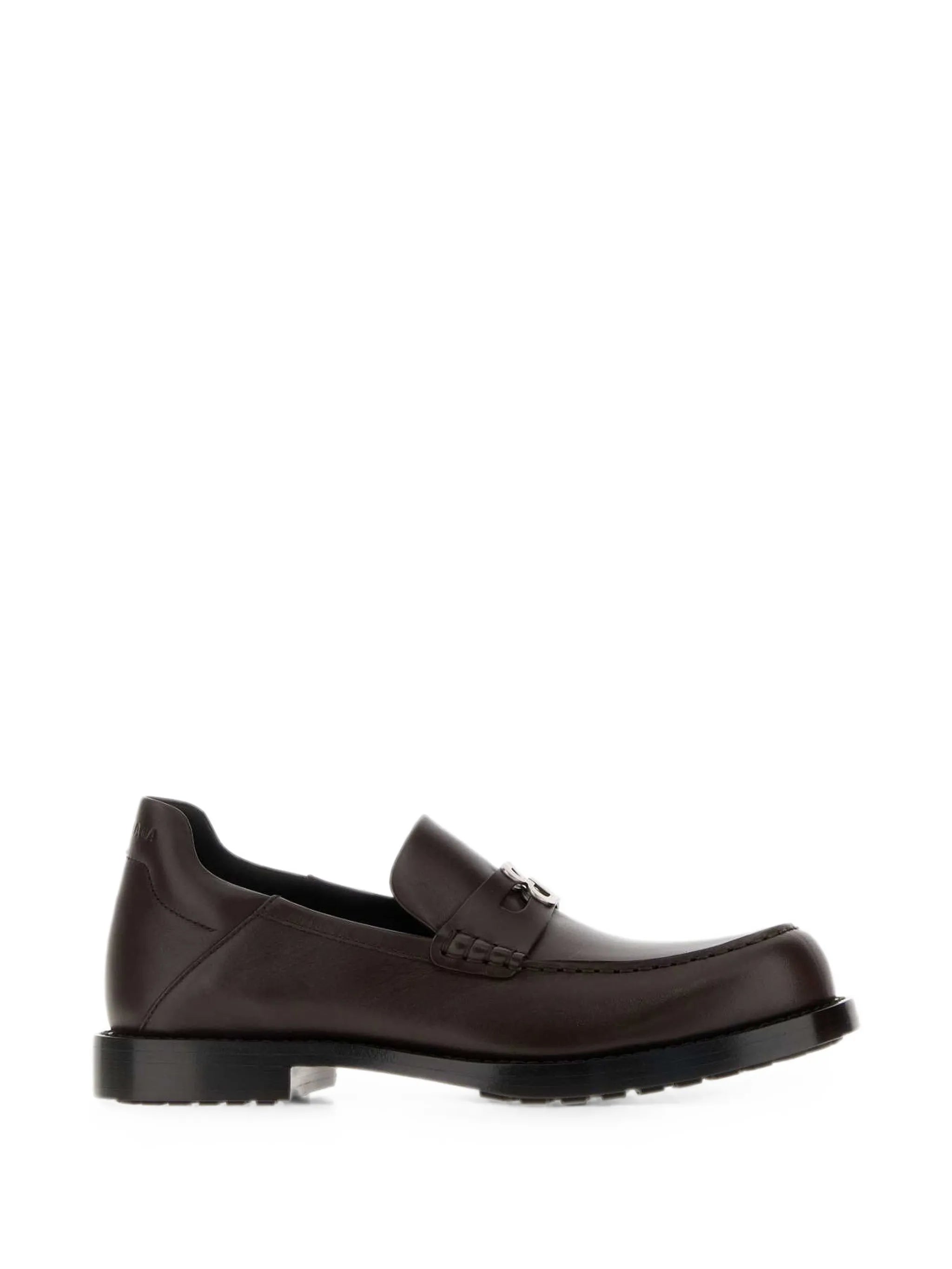 Balenciaga Balenciaga Comfy Logo-plaque Leather Loafers