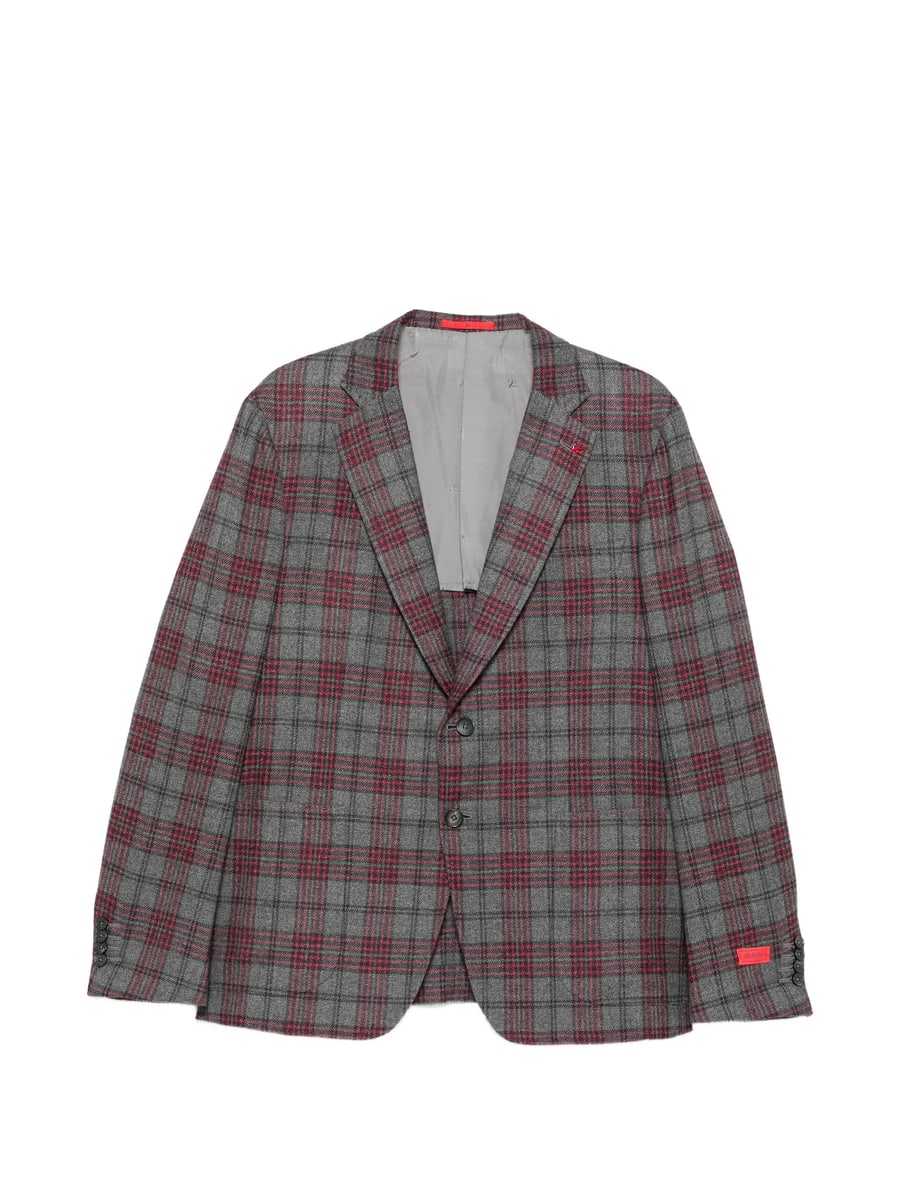 Isaia Isaia Check-pattern Notch-lapel Blazer