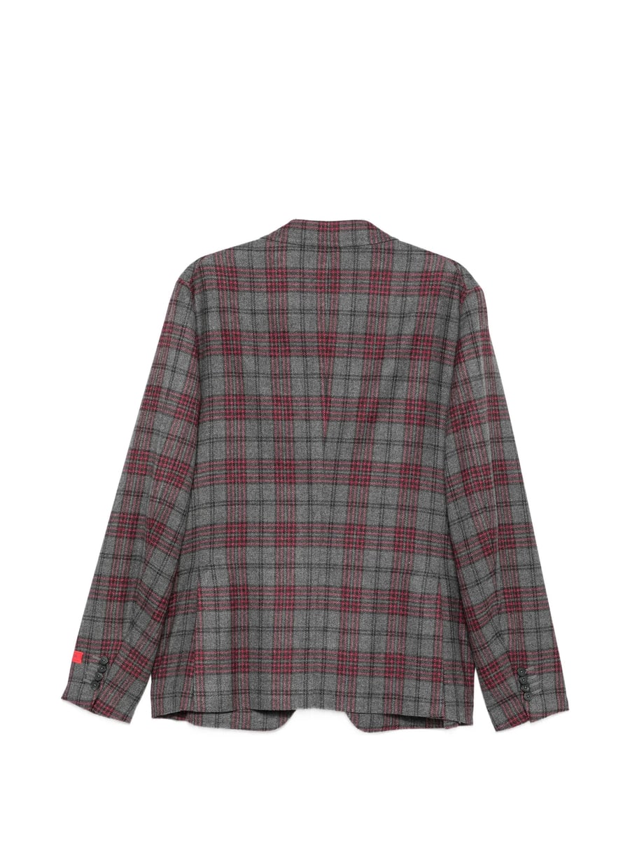 Isaia Isaia Check-pattern Notch-lapel Blazer, view 3