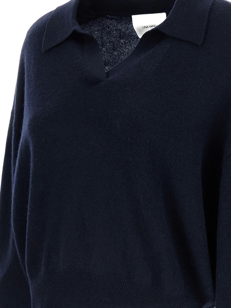 Lisa Yang Lisa Yang Ribbed Polo Wool Sweater, view 3
