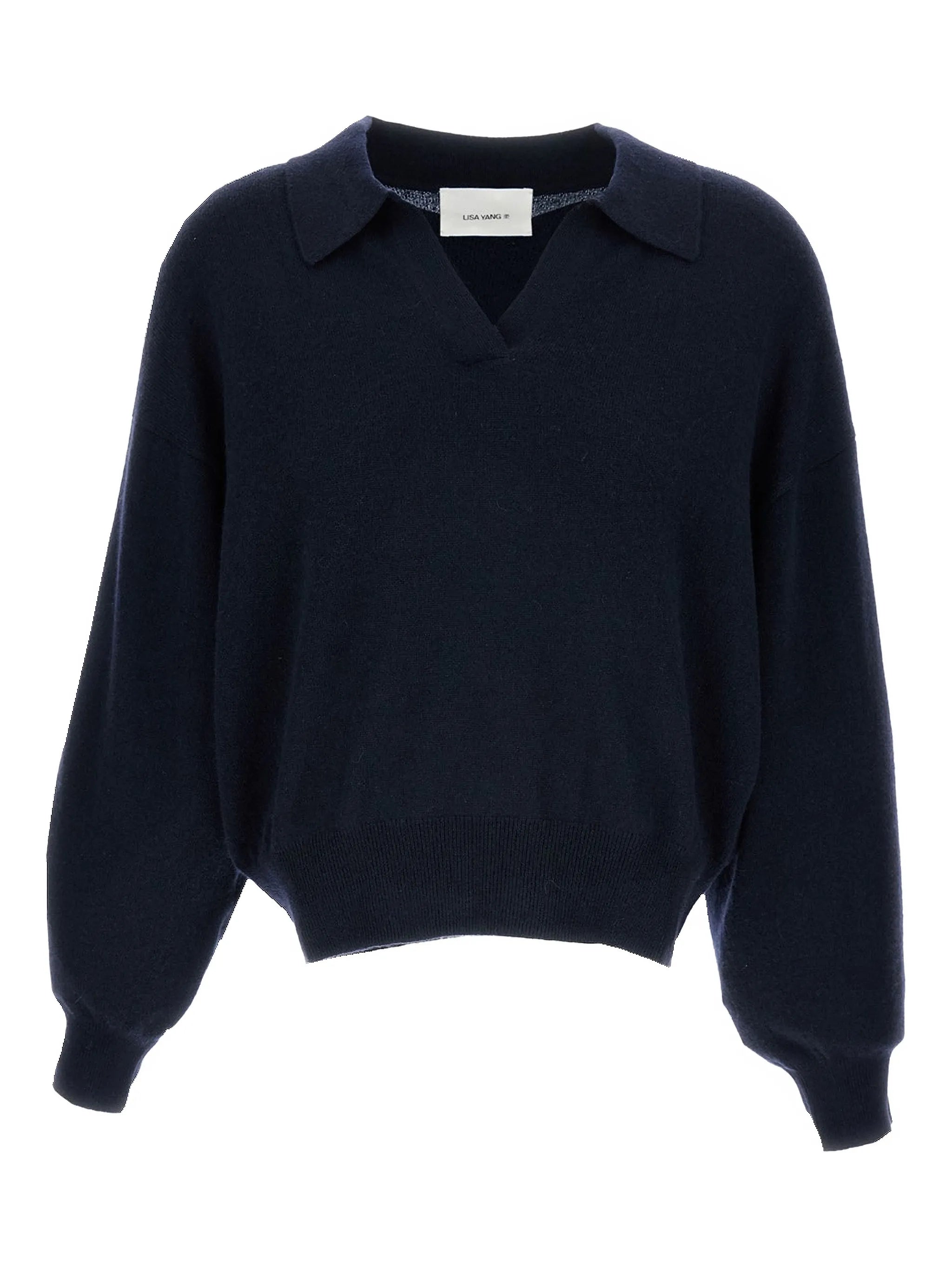 Lisa Yang Lisa Yang Ribbed Polo Wool Sweater