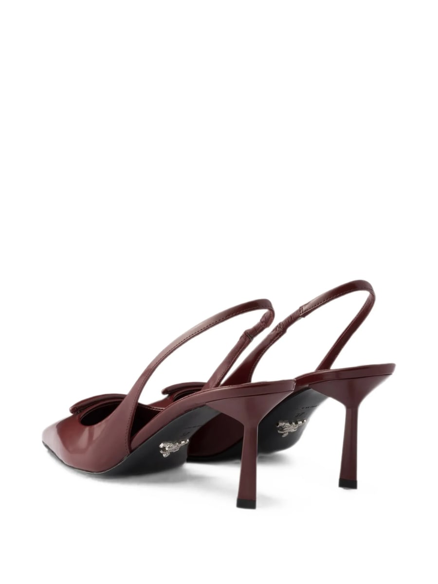 Prada Prada Brushed Leather Slingback Pumps, view 6