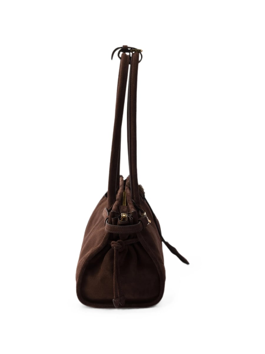 Prada Prada Bonnie Suede Tote Bag, view 4