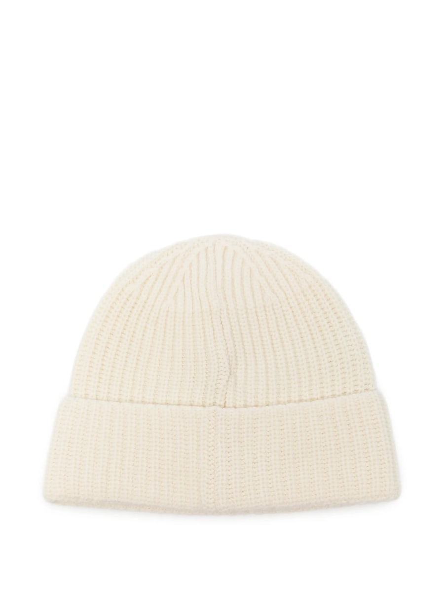 Stone Island Stone Island Logo-patch Ribbed-knit Beanie Hat, view 2