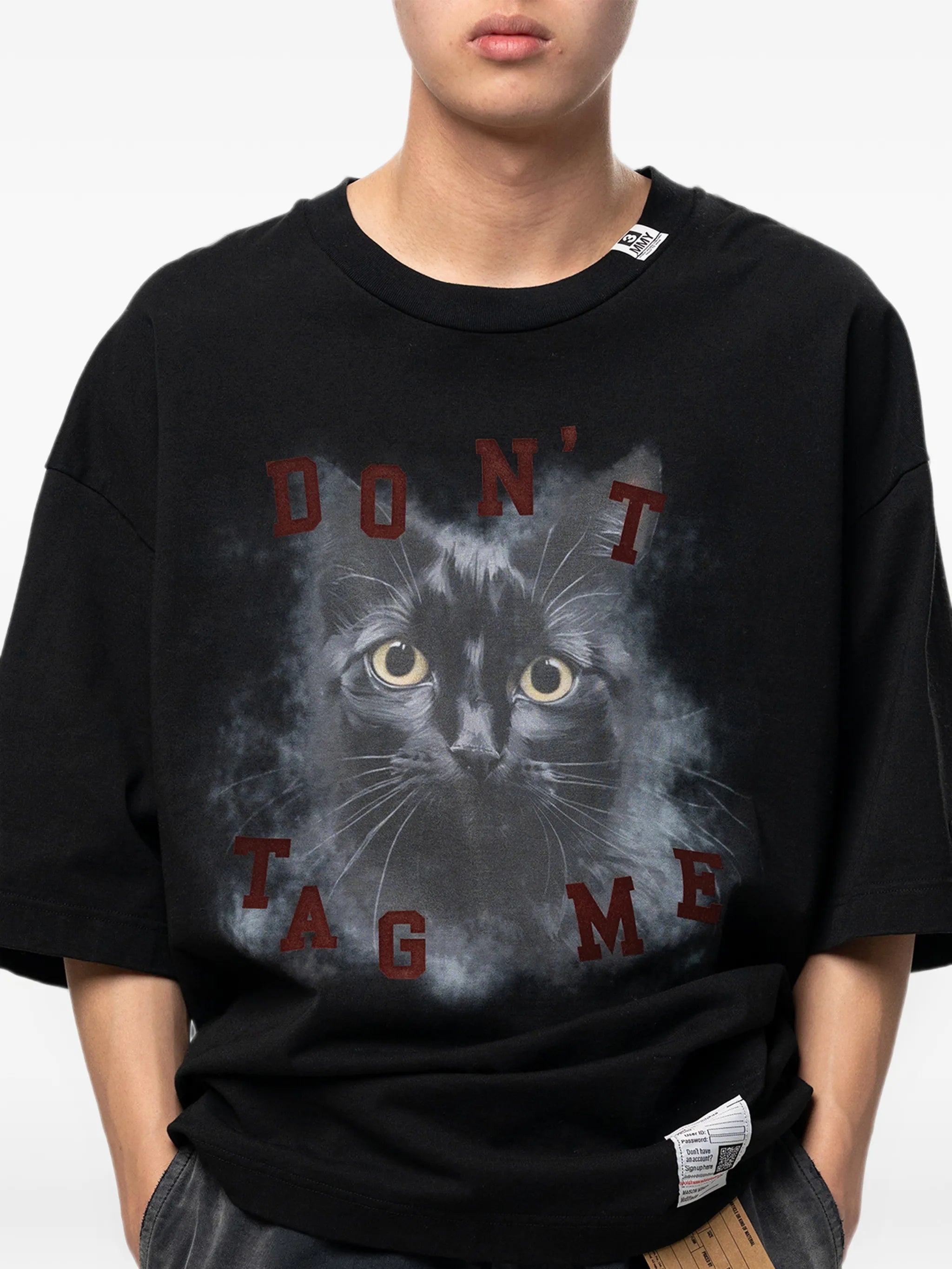 Maison Mihara Yasuhiro Maison Mihara Yasuhiro Cat-printed T-shirt, view 2