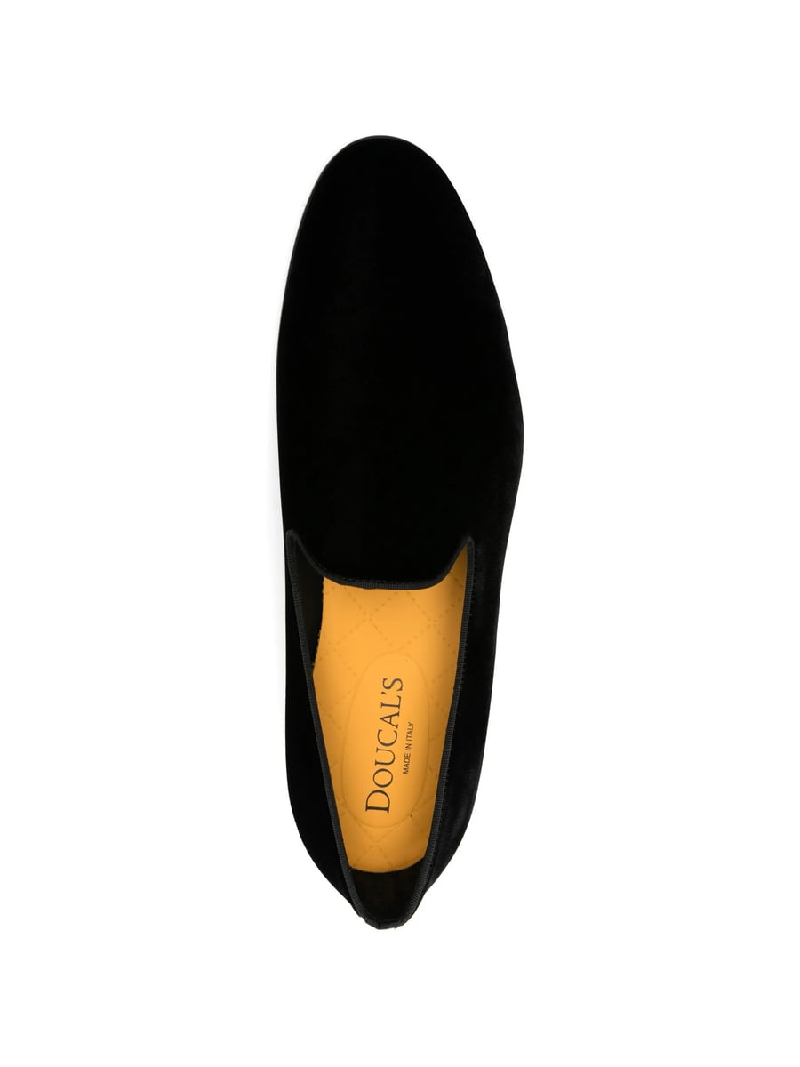 Doucal's Doucal's Velvet-effect Loafers, view 2