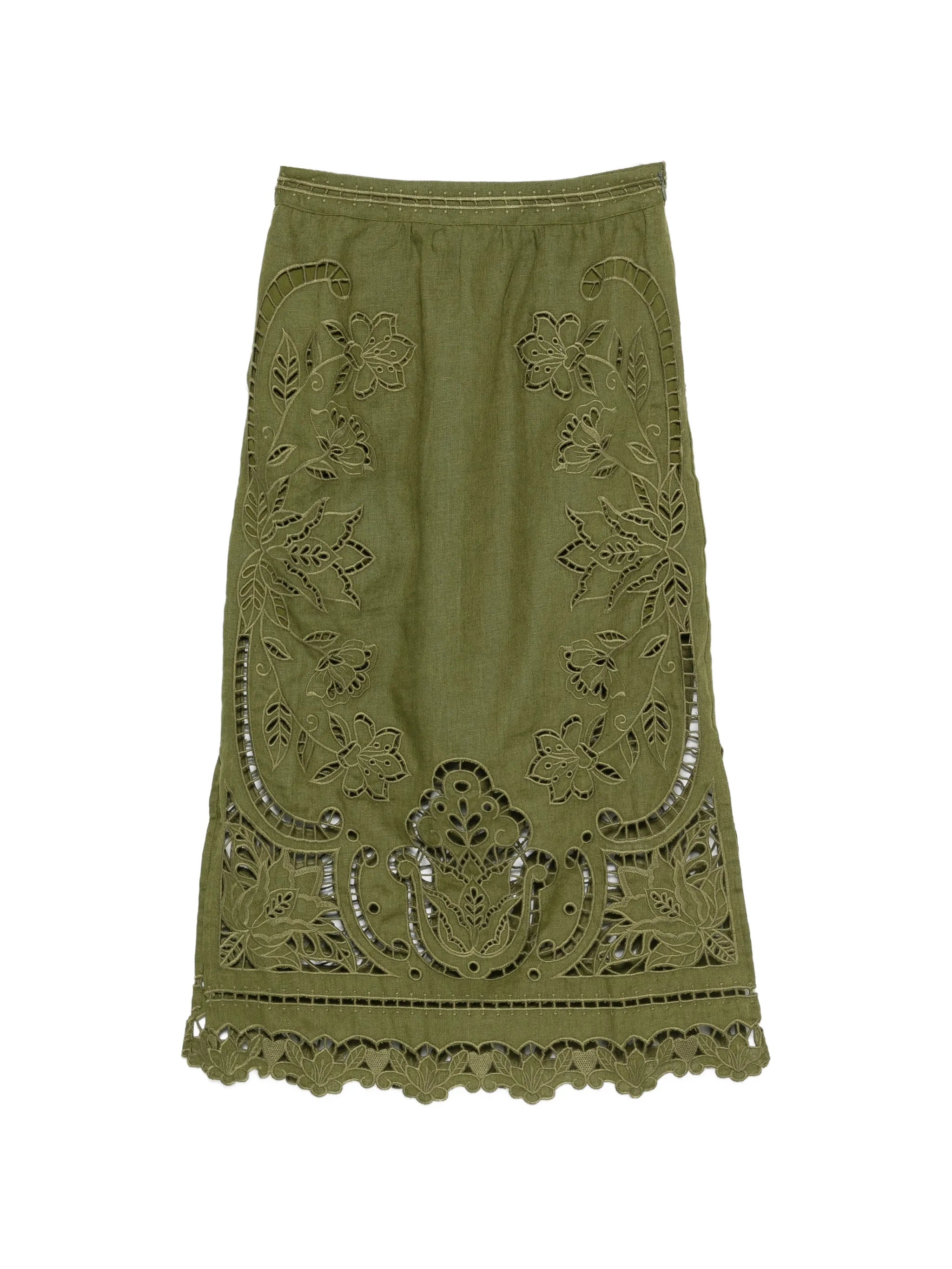 Farm Rio Farm Rio Green Majestic Garden Midi Skirt