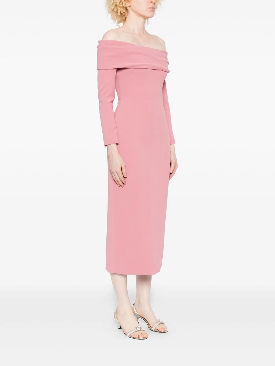 Solace London Solace London Yuni Off-shoulder Draped Midi Dress, view 5