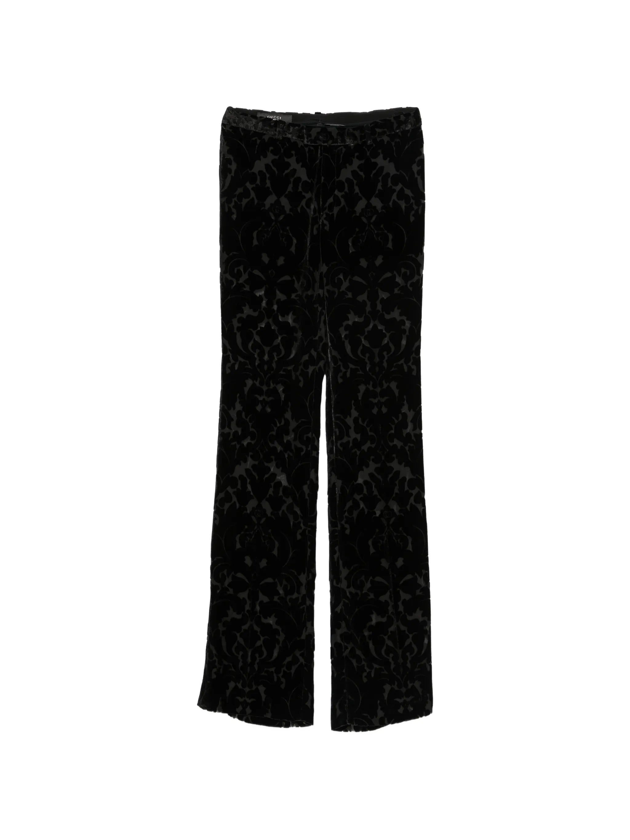 Gucci Gucci GG Damask-pattern Velvet Trousers