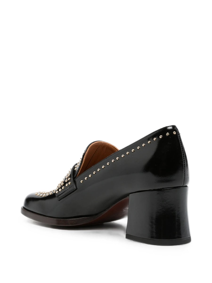 Chie Mihara Chie Mihara Stud-embellished Leather Loafers, view 3