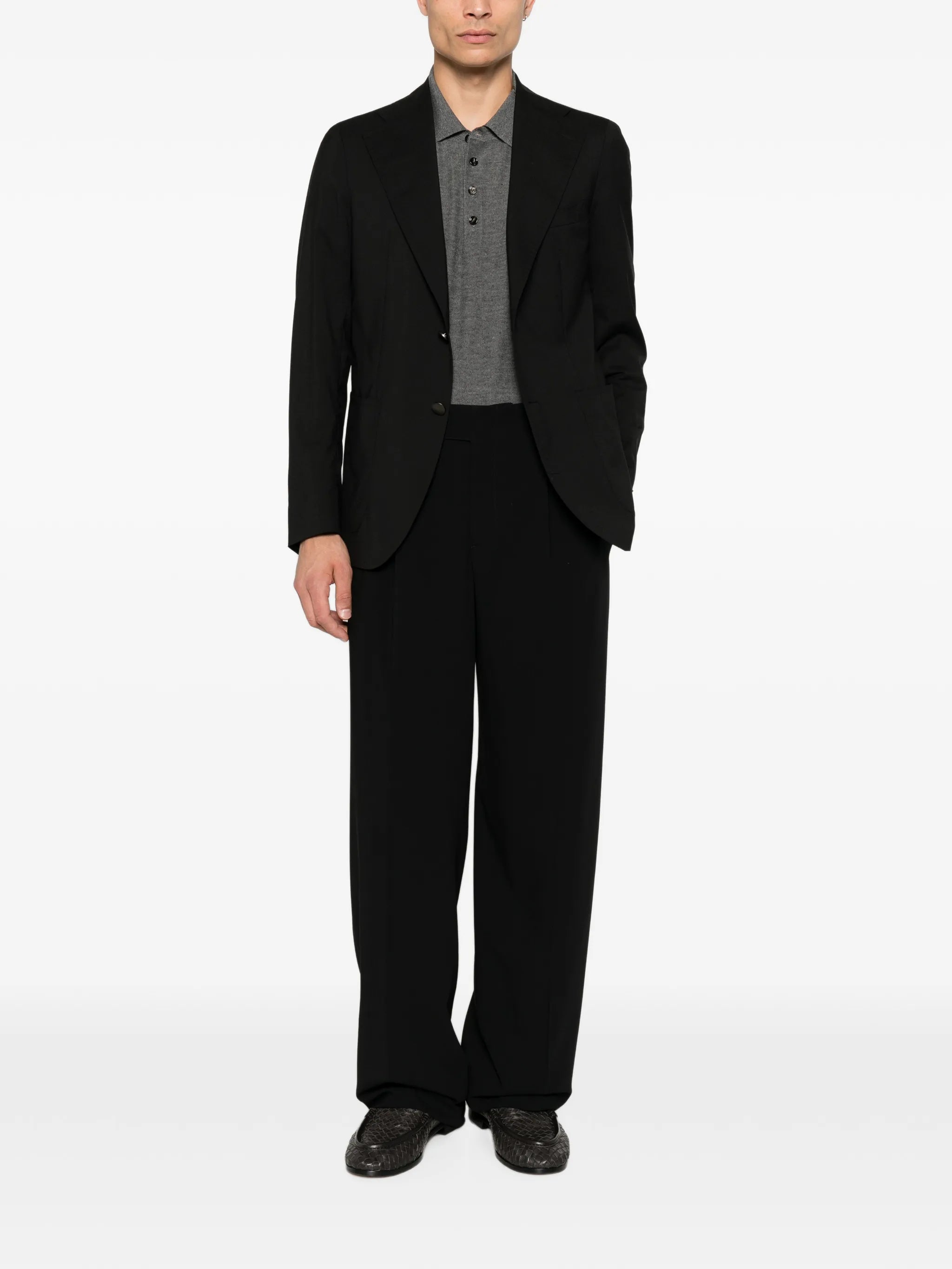 Giorgio Armani Giorgio Armani Pleated Wide-leg Trousers, view 2
