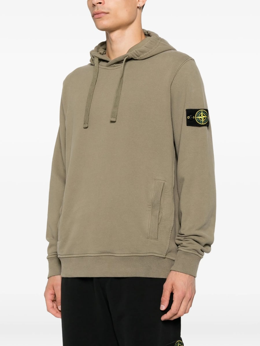 Stone Island Stone Island Logo-patch Hoodie, view 3