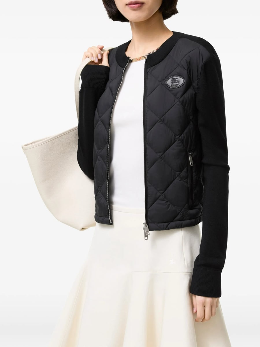 Burberry Burberry Quilted Nylon And Wool Jacket, view 2