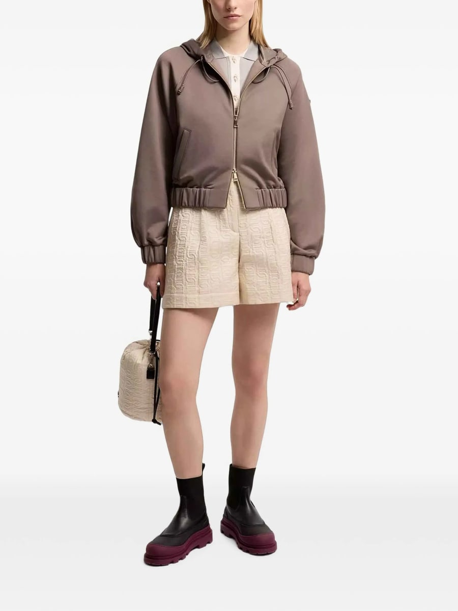 Moncler Moncler Logo-patch Zip-up Hoodie, view 3